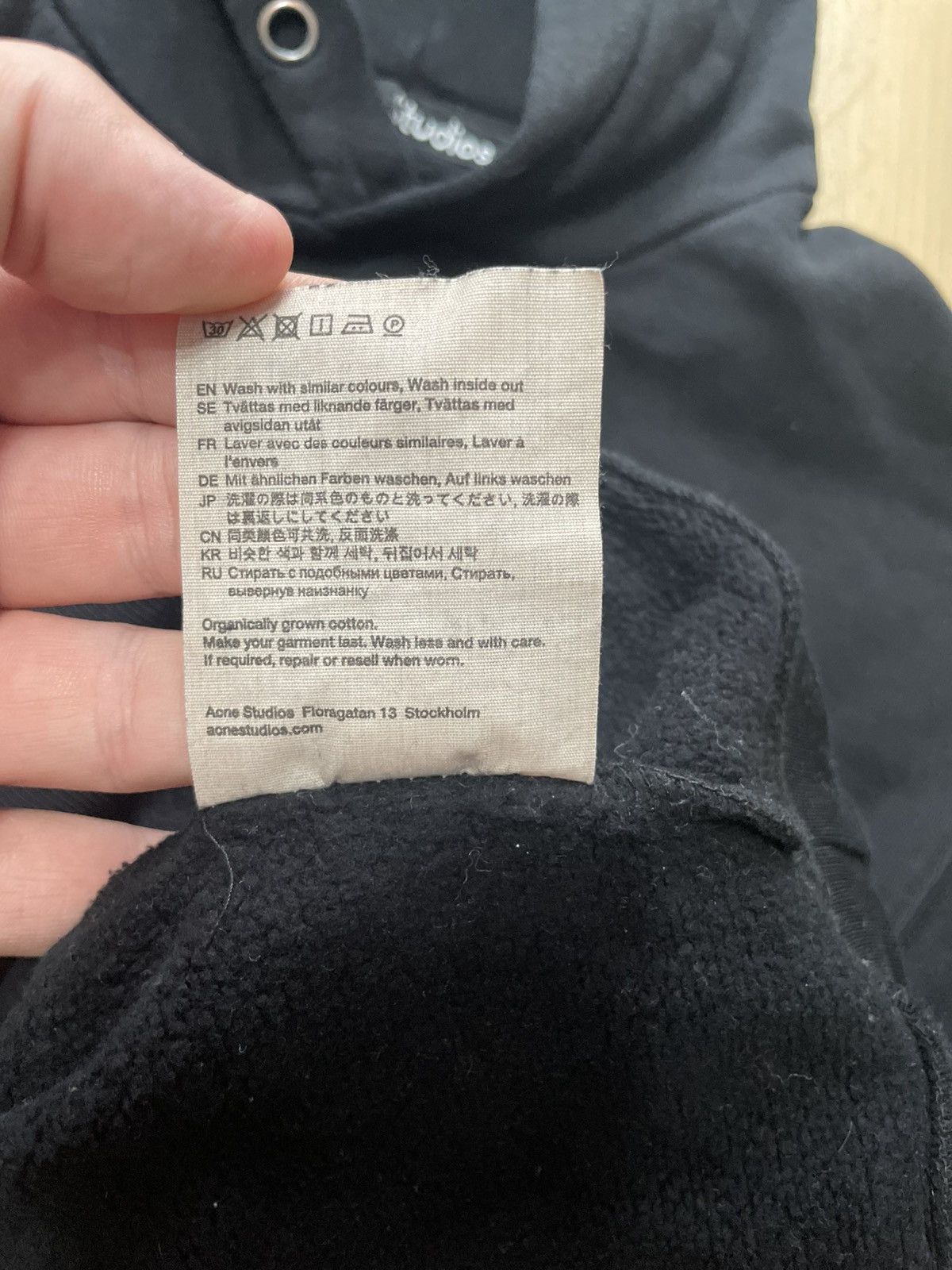 Acne Studios Black hoodie Acne Studios Ferris Face smal logo hype Size US XXS / EU 40 - 8 Thumbnail