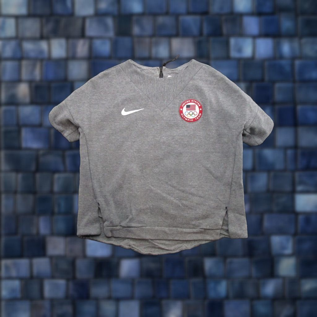 Nike Nike Team USA Olympics Sweatshirt Women’s Tech Short Sleeve Gray M Size M / US 6-8 / IT 42-44 - 1 Thumbnail