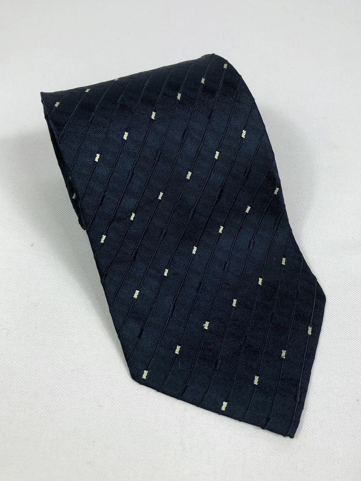 Balenciaga Rare Balenciaga Embossed Silk Tie Size ONE SIZE - 1 Thumbnail