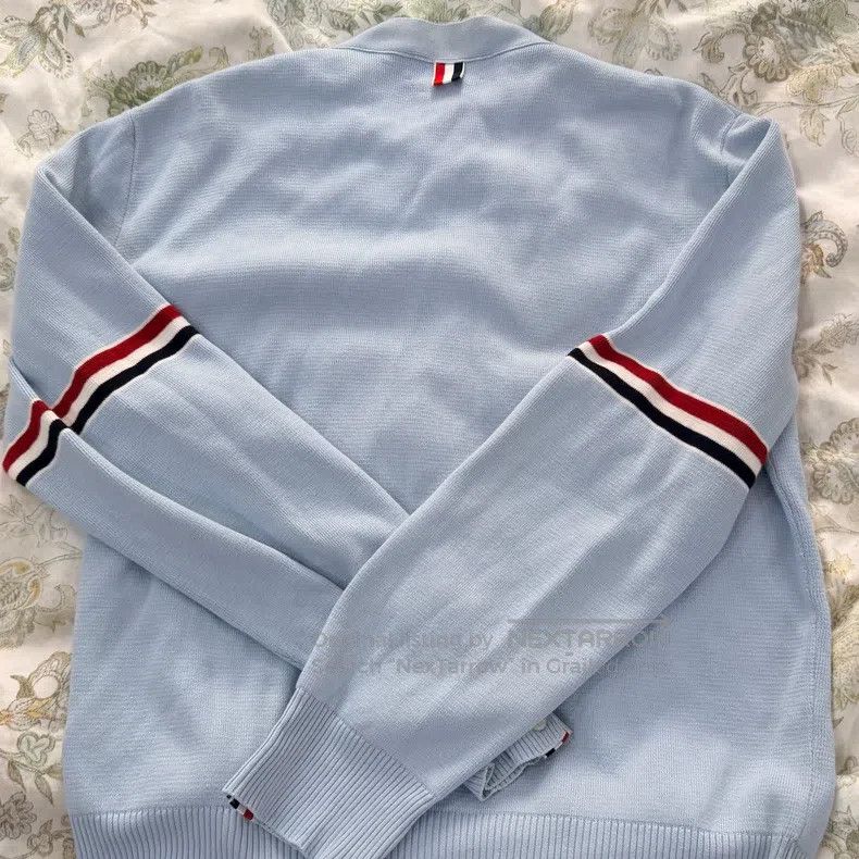Thom Browne Thom Browne Blue knitted cardigan Size US L / EU 52-54 / 3 - 4 Thumbnail
