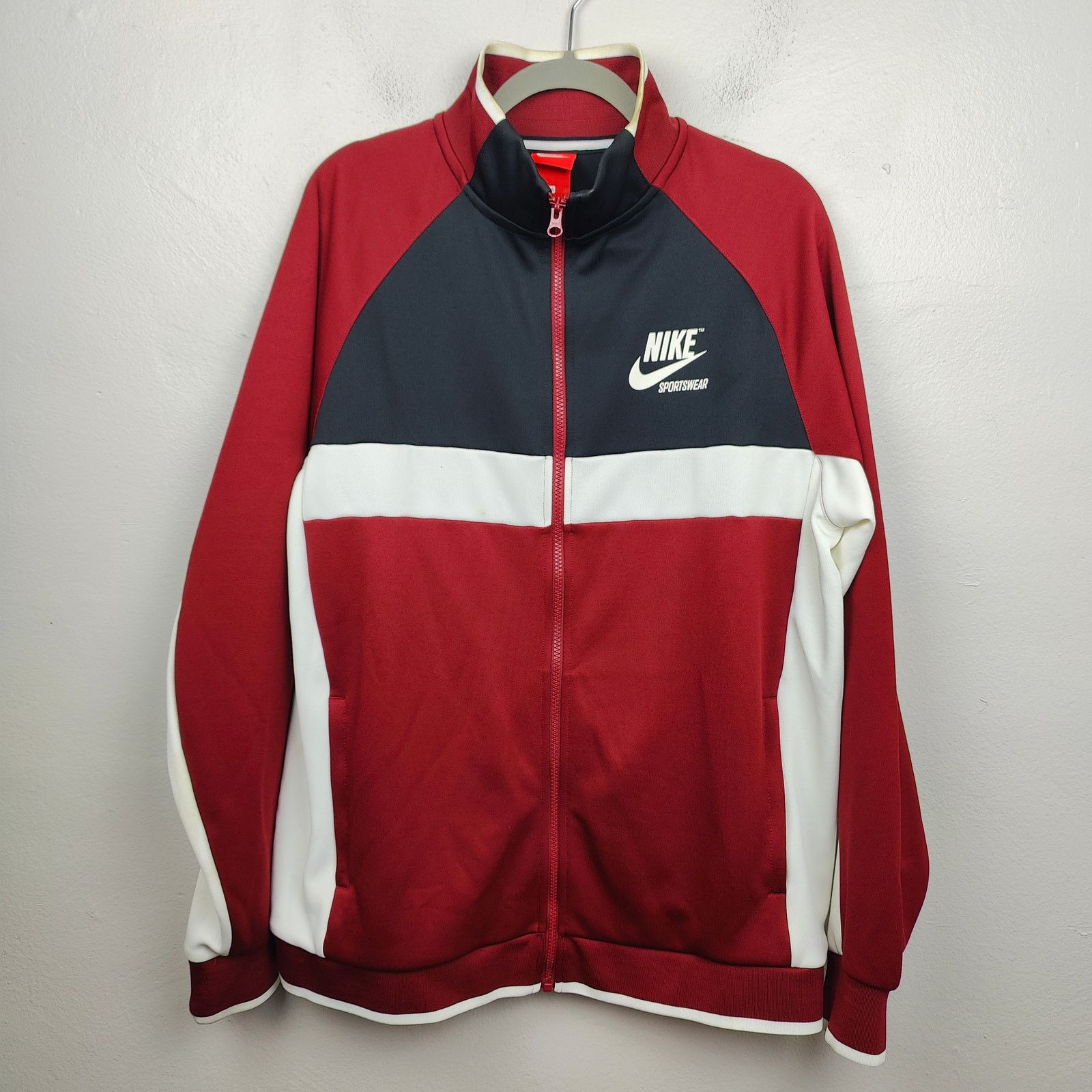 Nike Nike Sportswear Archive Tack Jacket Mens XL Full Zip Red Size US XL / EU 56 / 4 - 1 Thumbnail