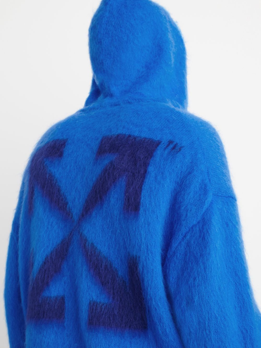 Off-White o1gr1nt1124 Arrow Mohair Skate Knit Hoodie in Peacock Size US S / EU 44-46 / 1 - 5 Thumbnail
