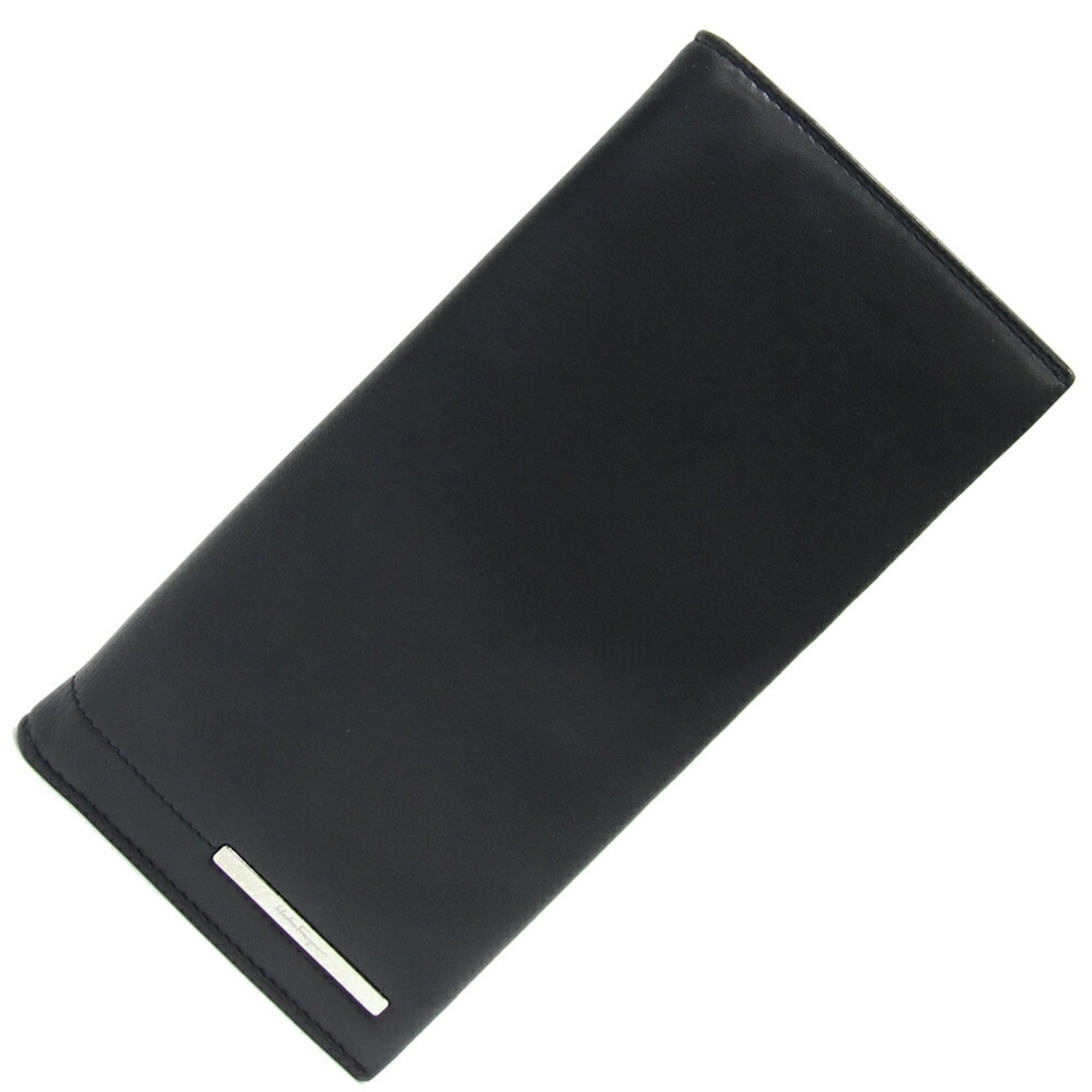 Salvatore Ferragamo Salvatore Ferragamo Bi-fold Long Wallet 659156 Black Leather Men's Size ONE SIZE - 1 Thumbnail