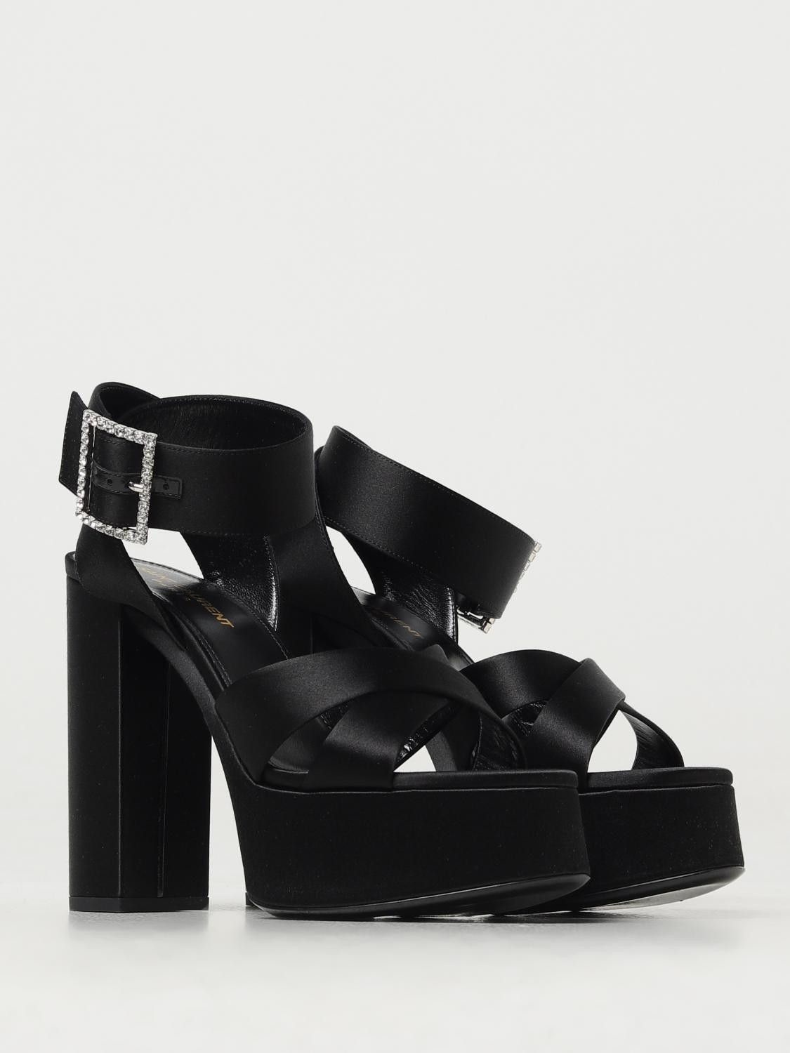 Saint Laurent Paris o1y0126 Ankle Strap Sandals in Black Size US 11 / IT 41 - 4 Thumbnail