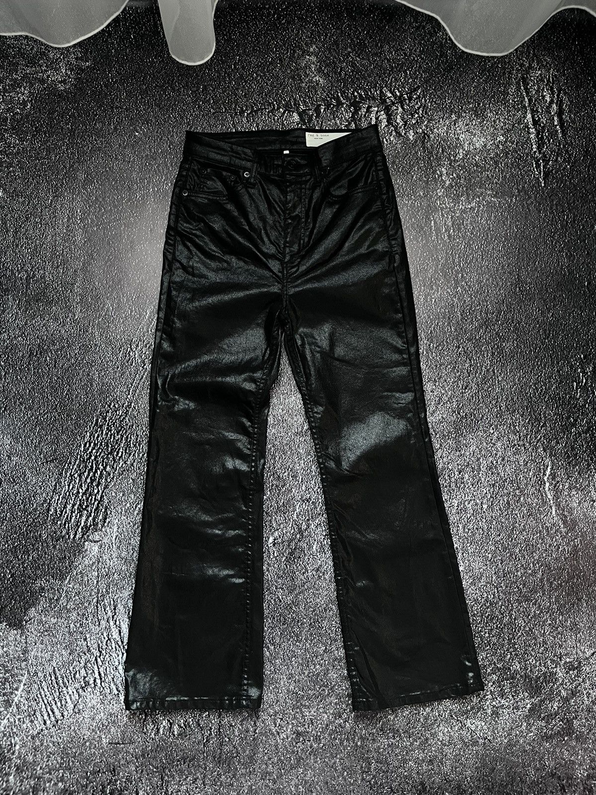 Rag & Bone Rag & Bone Jeans Pants Green Ankle Flared Coated Washed Size 26" / US 2 / IT 38 - 1 Thumbnail