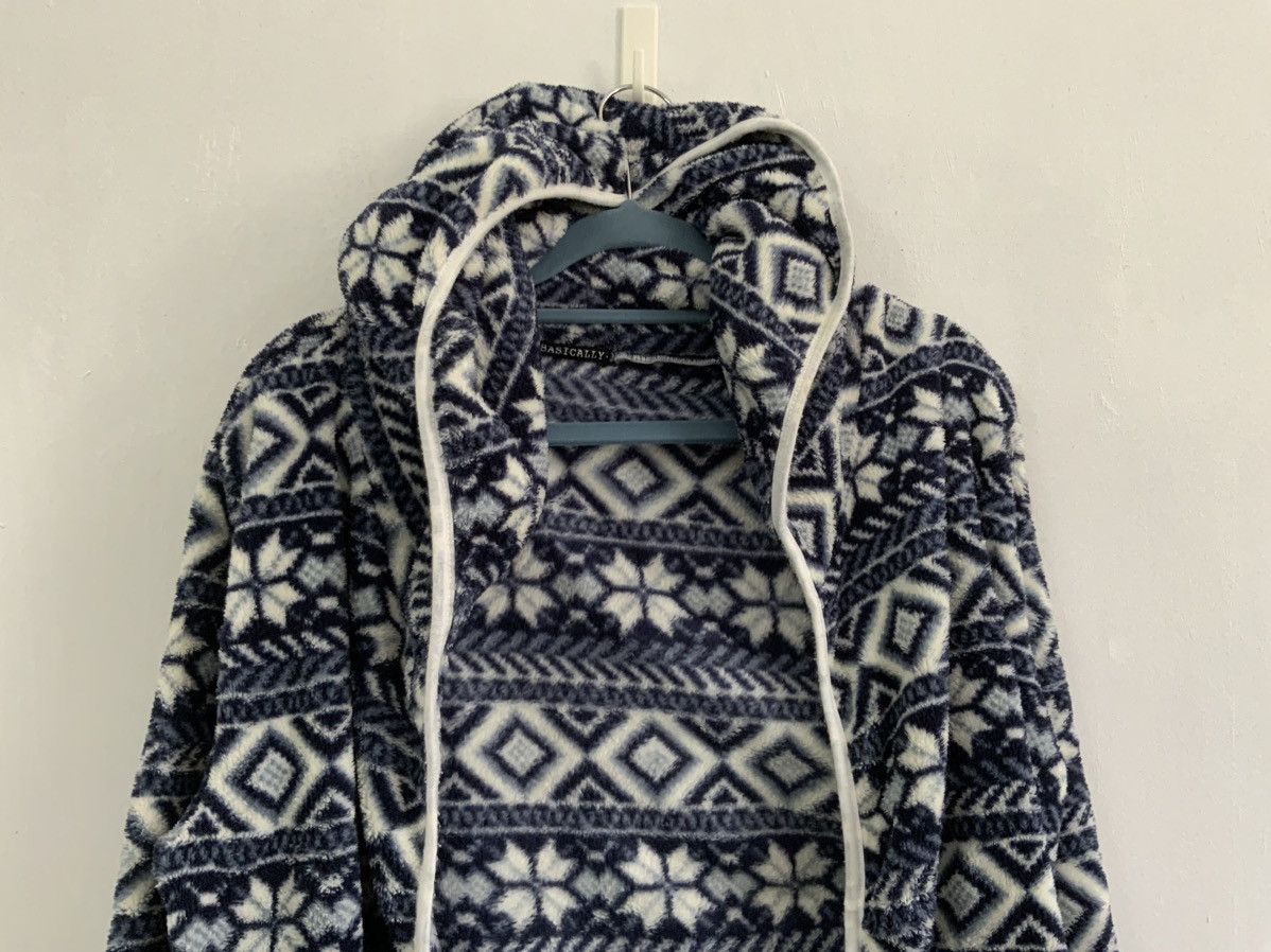 If Six Was Nine Vintage Basically Native Indigo Blue Fleece Size US L / EU 52-54 / 3 - 3 Thumbnail