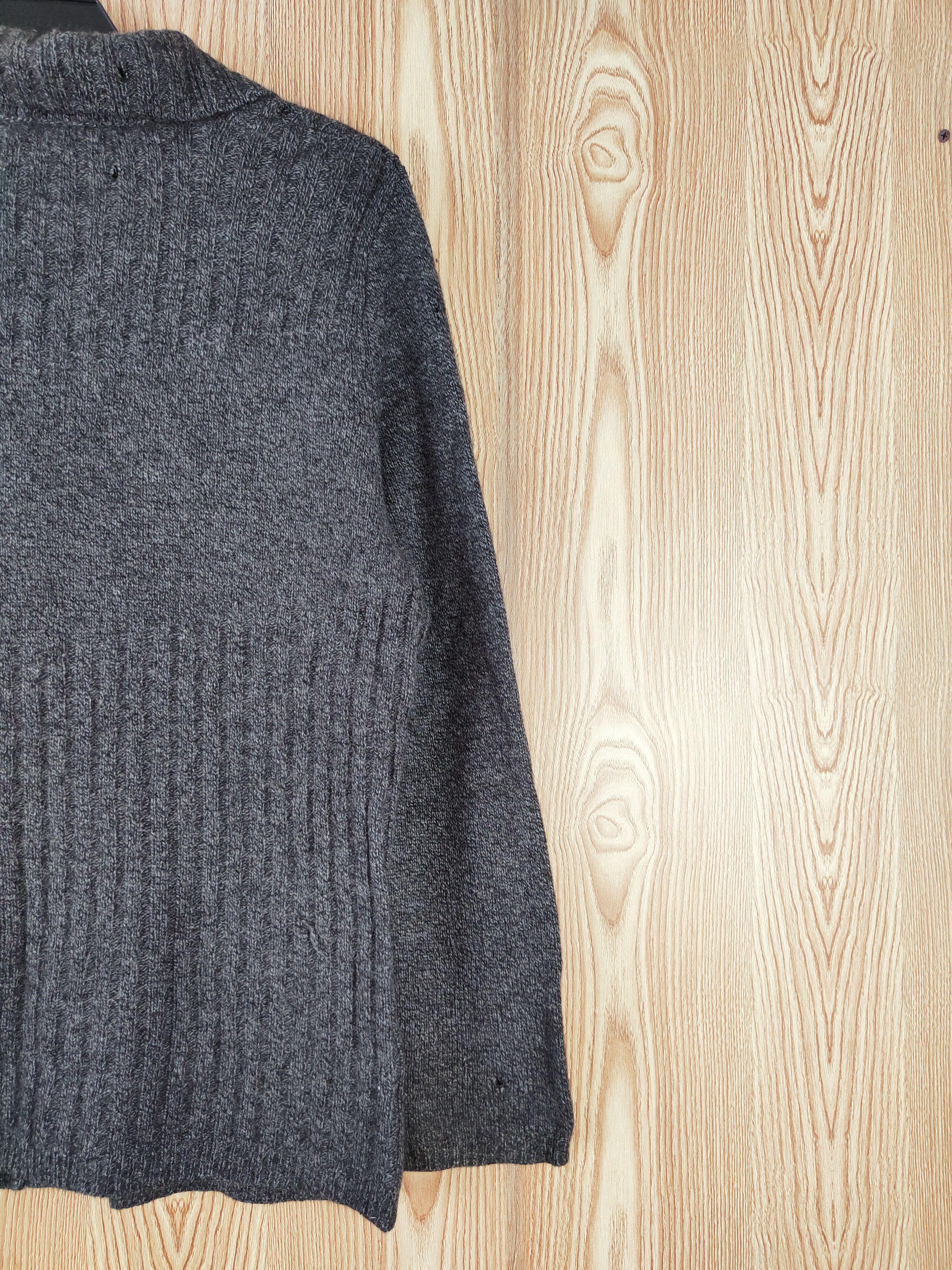Homespun Knitwear × Japanese Brand × Vintage De Kazuko Black ripped Knitwear Cardigan #W045 Size US M / EU 48-50 / 2 - 14 Thumbnail
