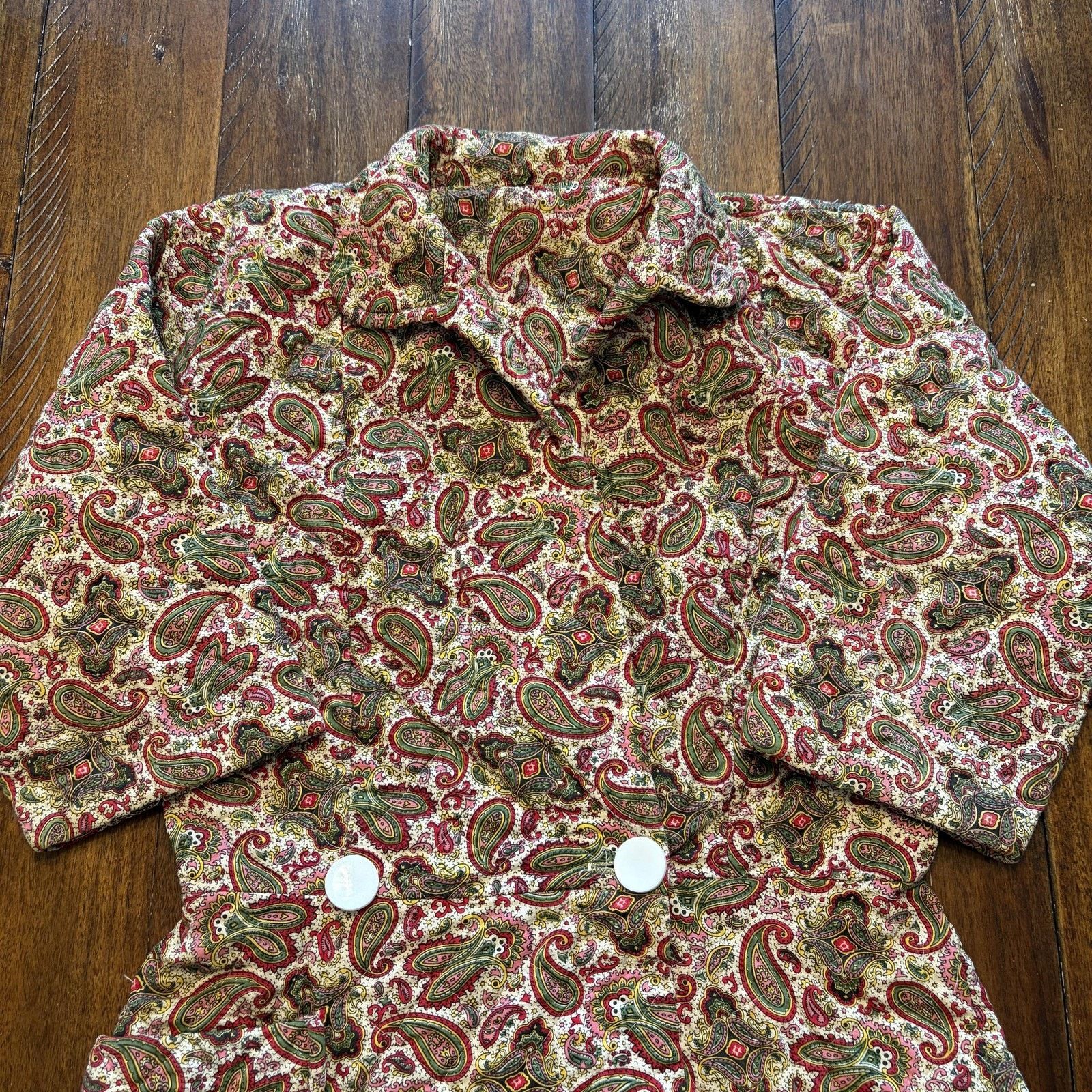 Vintage VTG Stan Herman Herbcraft M Button Up Quilted House Coat Size S / US 4 / IT 40 - 3 Thumbnail