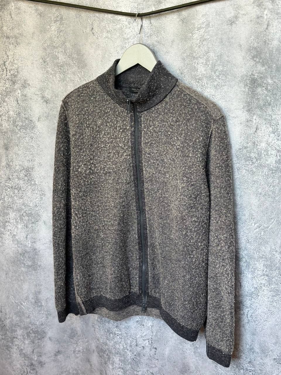 Designer Phil Petter Wool Full Double Zip Sweater Made in Austria Size US L / EU 52-54 / 3 - 1 Thumbnail