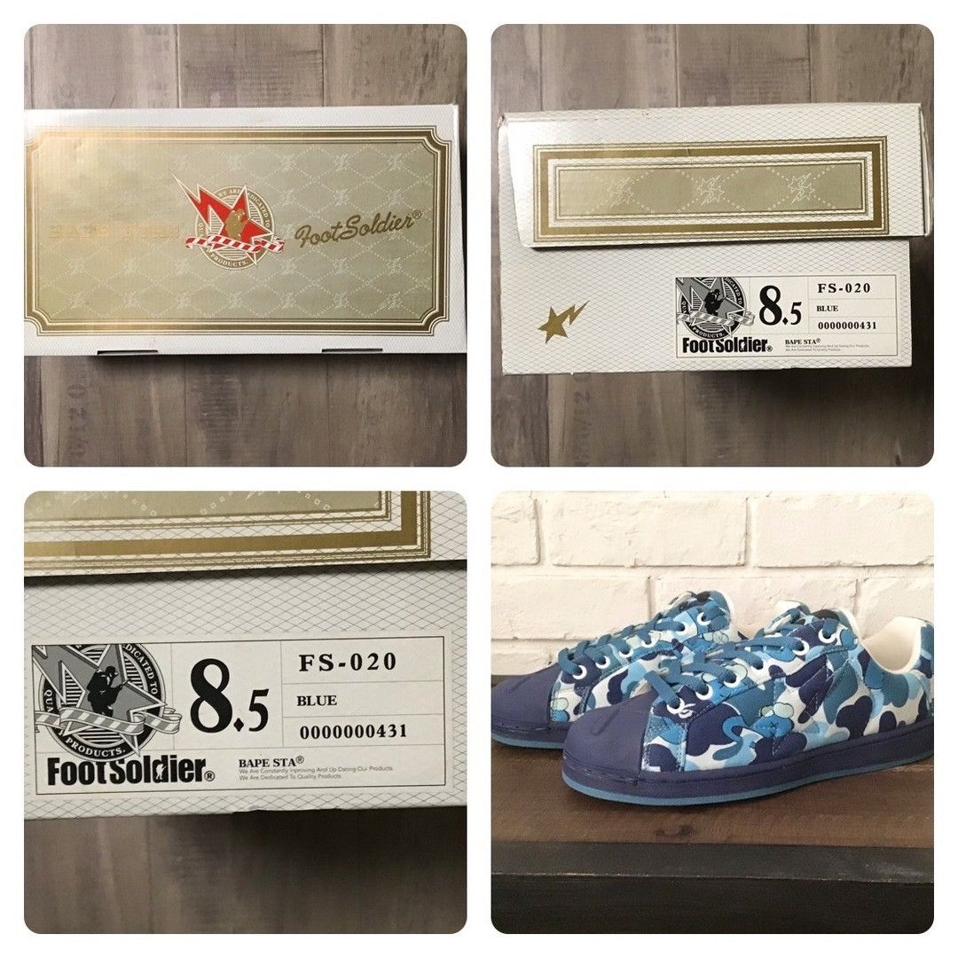 Bape × Kaws × Nigo KAWS ULTRA SKULL STA sneakers BAPE STA ABC camo Blue Size US 8.5 / EU 41-42 - 10 Thumbnail