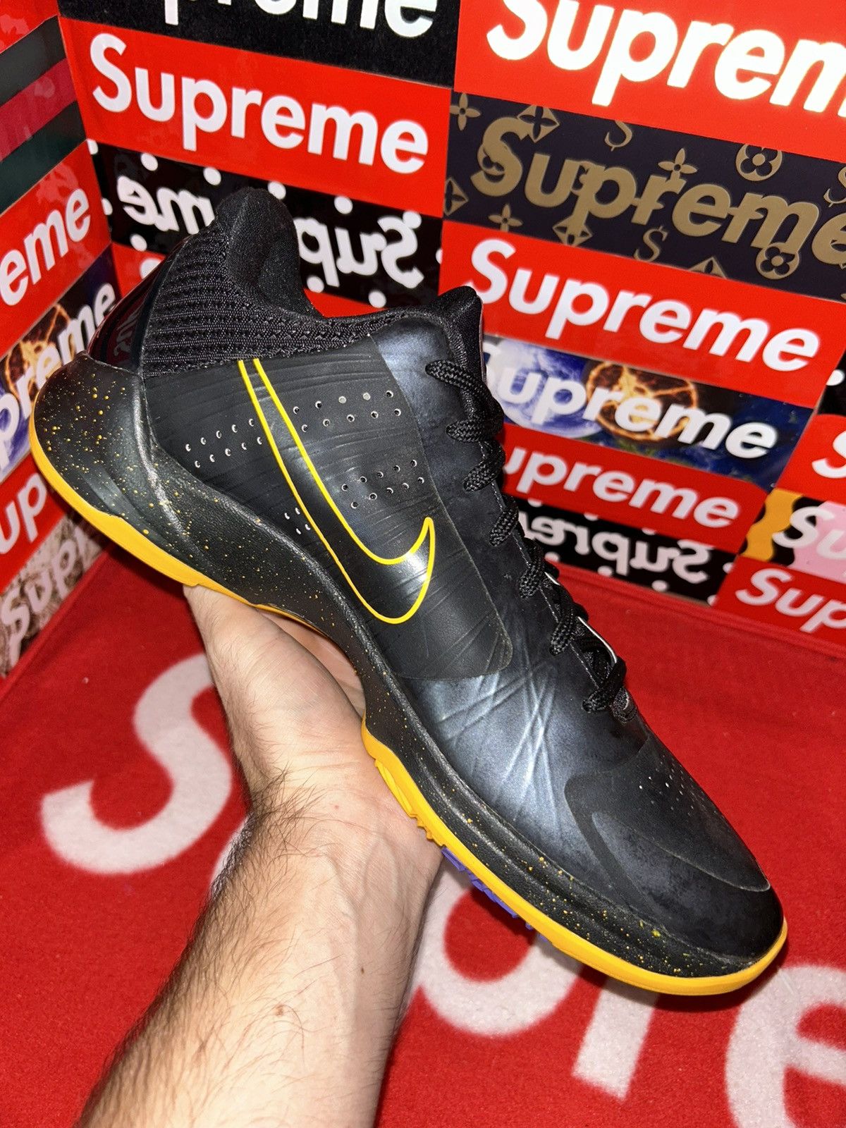 Nike Nike Zoom Kobe 5 ID Black Yellow 411773-900 12 NEW nikeID Size US 12 / EU 45 - 7 Thumbnail