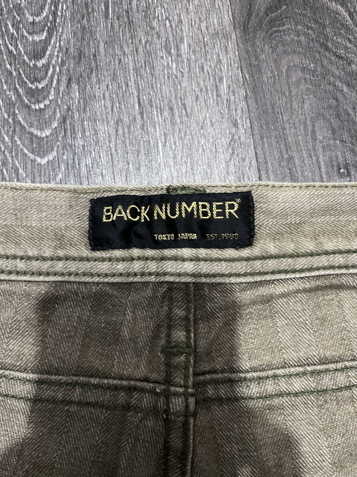 Le Grande Bleu (L.G.B.) LGB Inspired Back Number Faded Knee Trash Stripe Denim Size US 30 / EU 46 - 8 Thumbnail