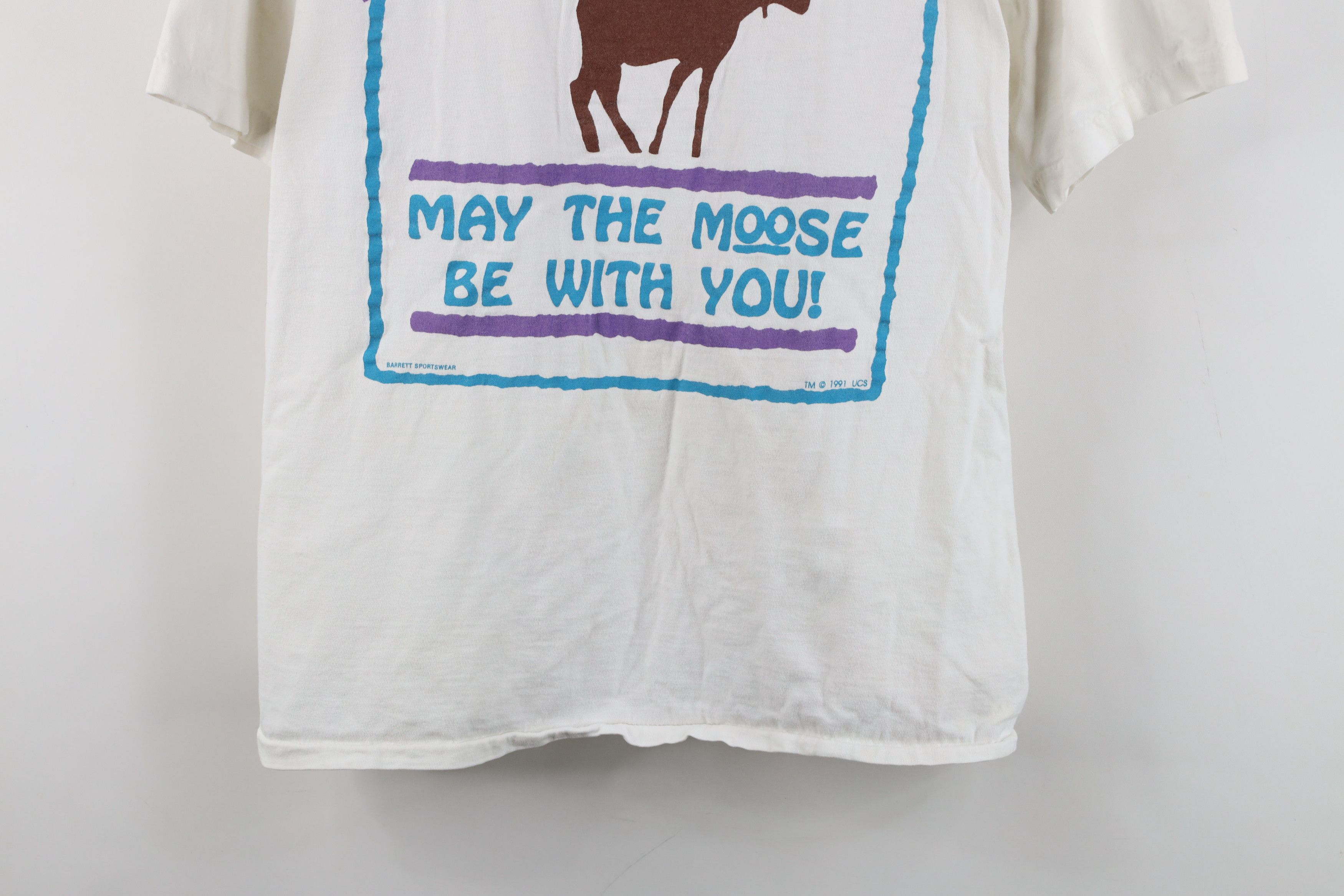 Vintage Vintage 90s Streetwear Moose Be With You Nature T-Shirt Size L / US 10 / IT 46 - 3 Thumbnail