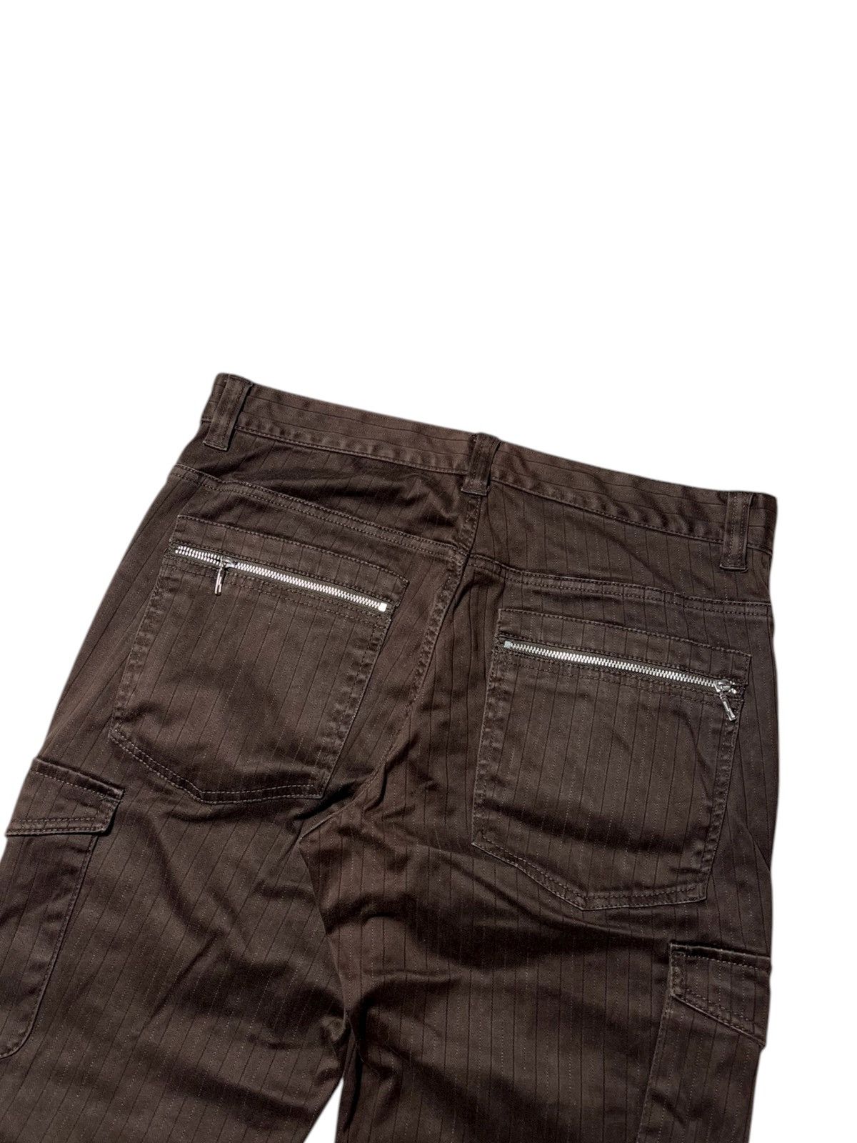 Japanese Brand Flare Louis Chavlon Japanese Stripe Hickory Cargo Pants Size US 32 / EU 48 - 9 Thumbnail