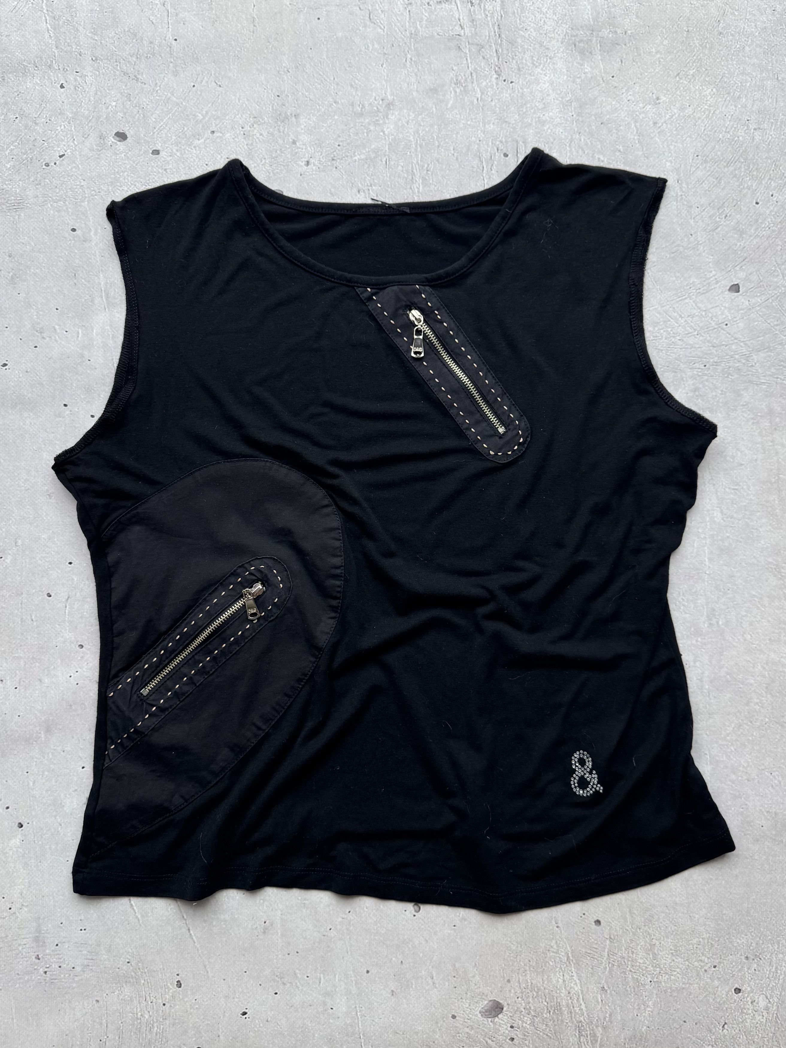 Japanese Brand × Vintage Vintage D&G Zipped Tank Top Size M / US 6-8 / IT 42-44 - 1 Thumbnail
