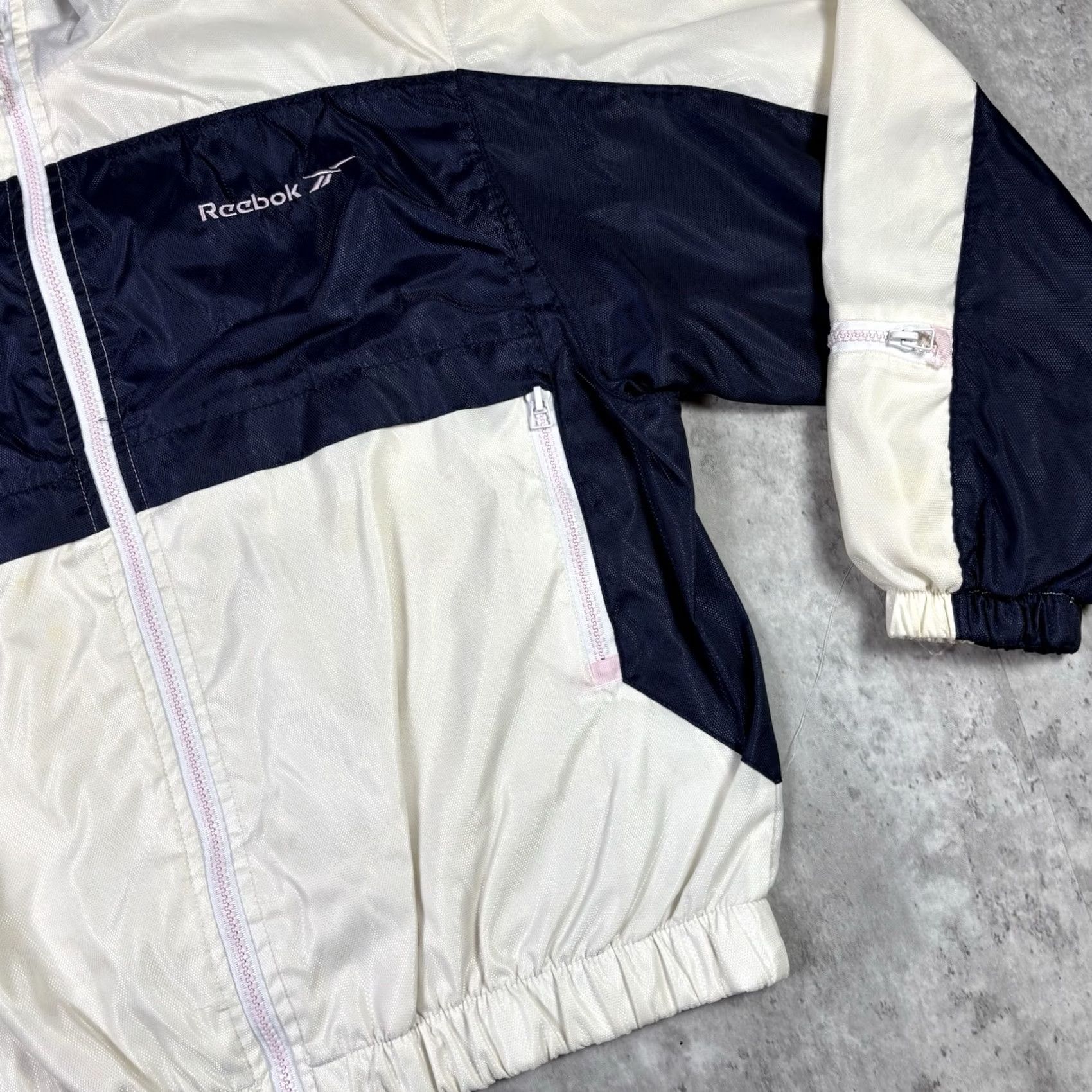 Reebok 90s Reebok Windbreaker Jacket XL Activewear Womens Blue White Size XL / US 12-14 / IT 48-50 - 5 Thumbnail