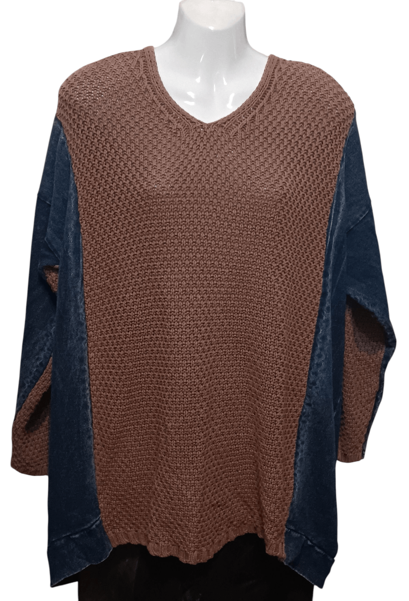 Japanese Brand BOU JELOUD HALF KNIT SWEATER Size XXL / US 16-18 / IT 52-54 - 1 Thumbnail