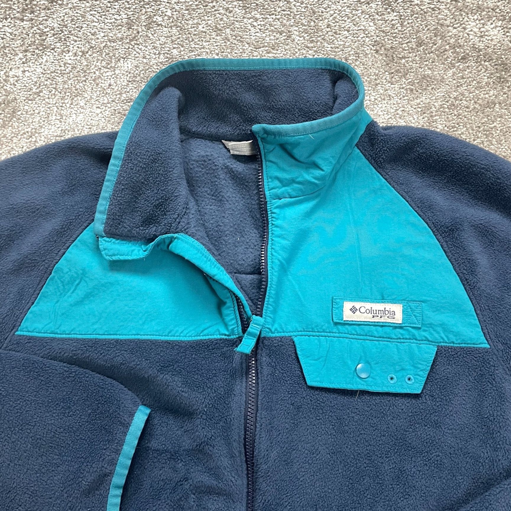 Vintage Columbia PFG Fleece Jacket Mens Medium Blue Full Zip Pockets Outdoor Size US M / EU 48-50 / 2 - 3 Thumbnail
