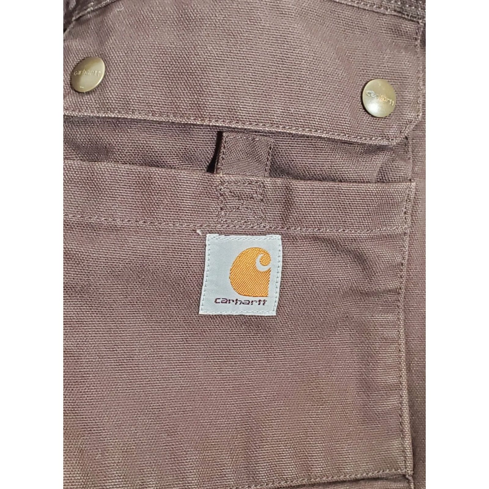 Carhartt VINTAGE Carhartt Sherpa-Lined Utility Jacket Relaxed Fit Washed Duck Dark Brown Men 2XL Size US XXL / EU 58 / 5 - 7 Thumbnail