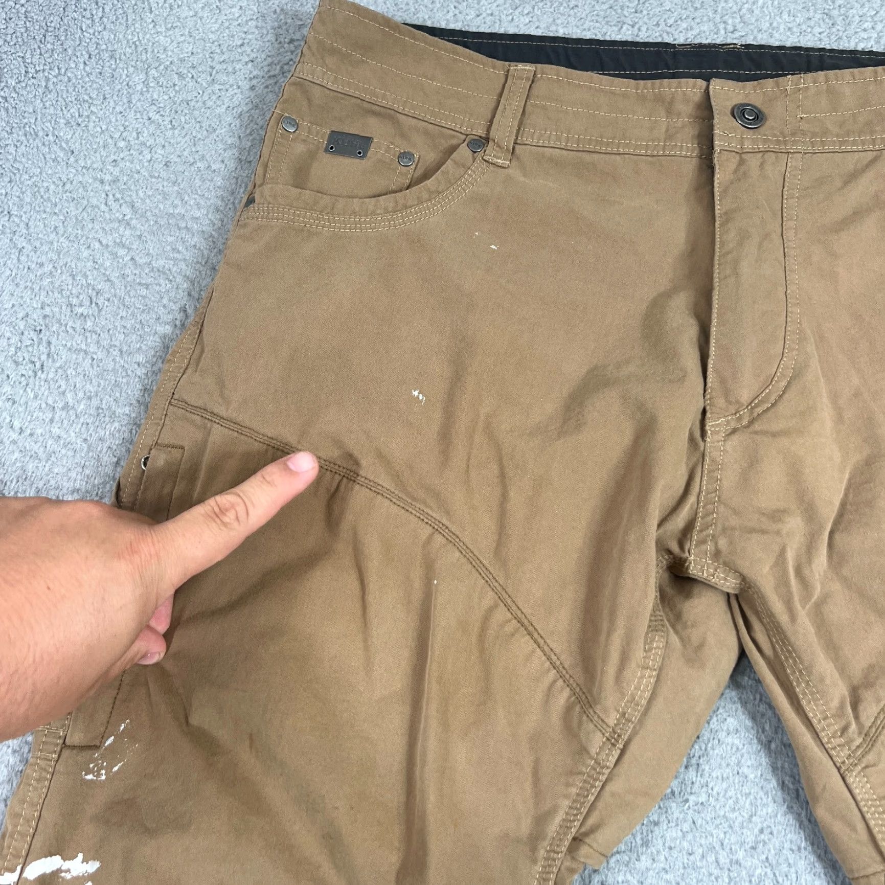 Vintage KUHL Konfidant Air Hiking Pants Mens 36x32 Beige Regular Fit Comfort Pockets Size US 36 / EU 52 - 4 Thumbnail