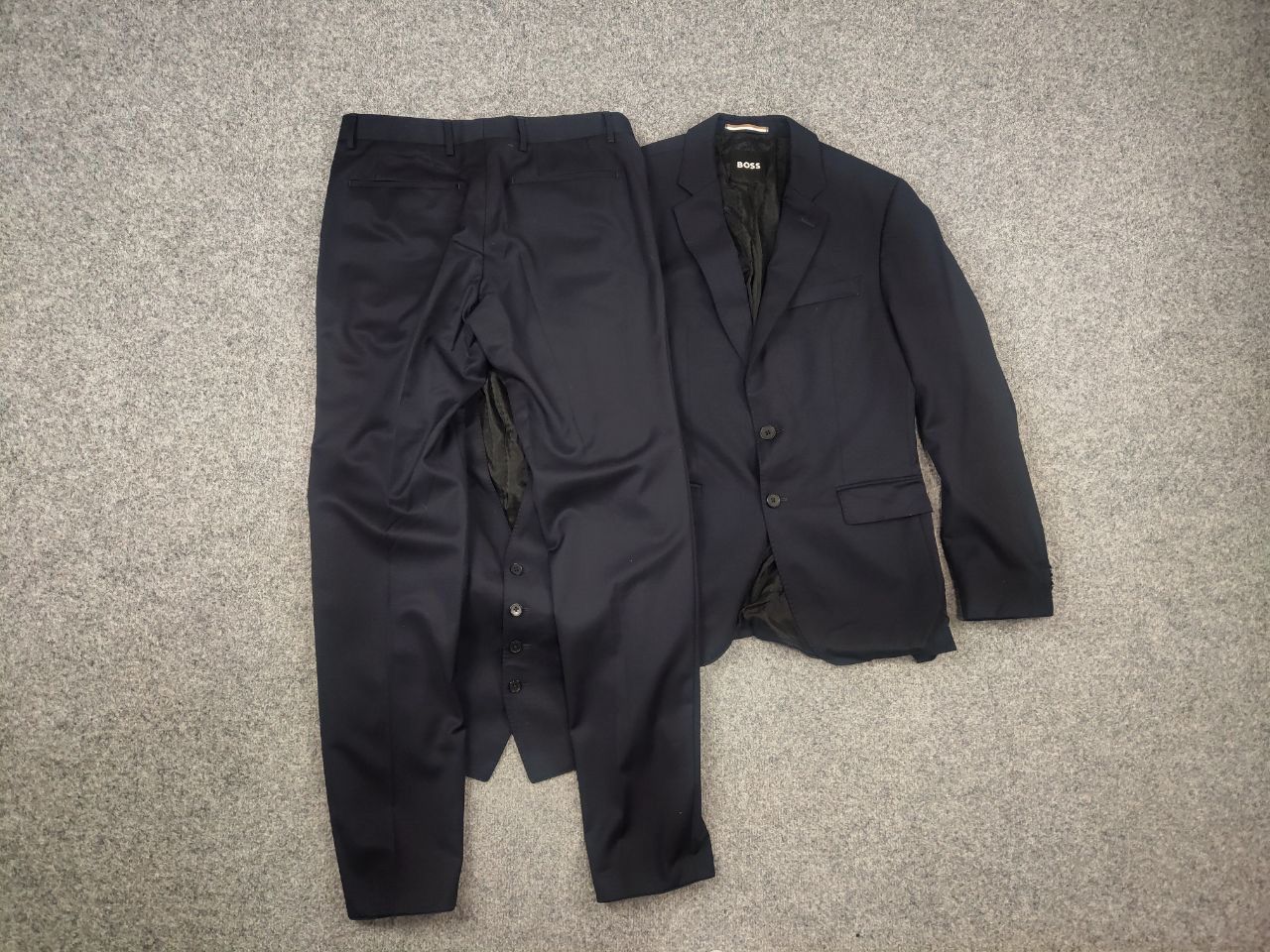 Hugo Boss Boss one the suit Design Navy Slim three-piece Blazer Pants Size 36R - 15 Thumbnail