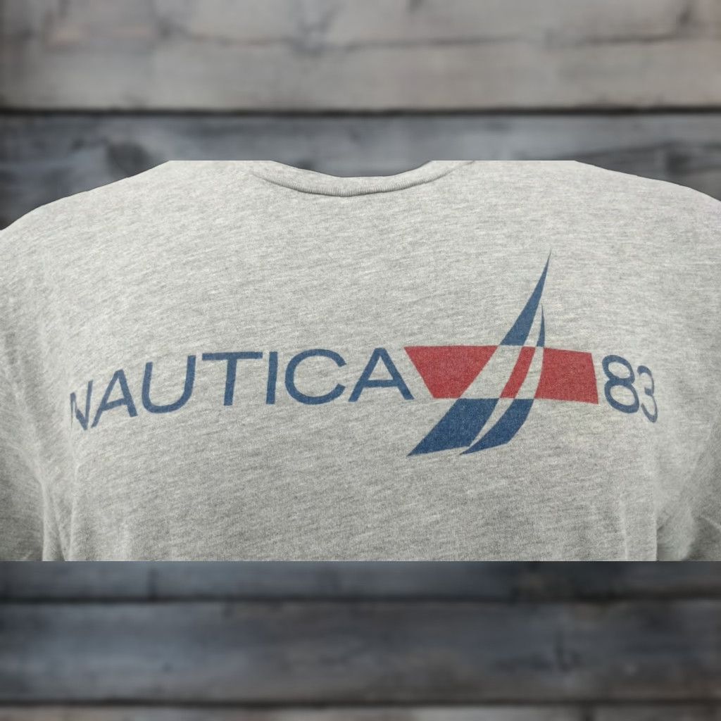 Nautica Nautica Sportswear N83 Gray Shirt Men’s Large T-Shirt Short Sleeve Solid Basic Tee Regular Fit Size US L / EU 52-54 / 3 - 1 Thumbnail