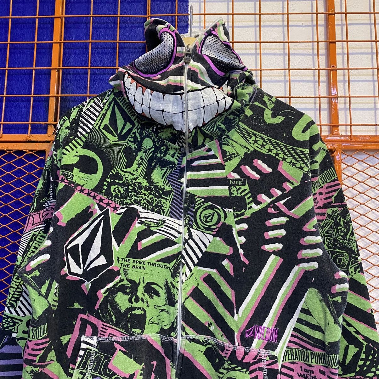 Volcom Vintage Volcom Fullprint Sweatshirt Hoodie Full Zip Size US L / EU 52-54 / 3 - 2 Thumbnail