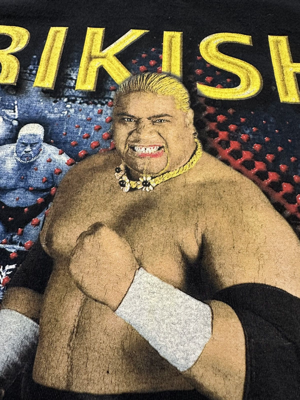 WWF Crazy Y2K WWF Rikishi Put Your Back Into It Wrestling Shirt Size US XL / EU 56 / 4 - 8 Thumbnail