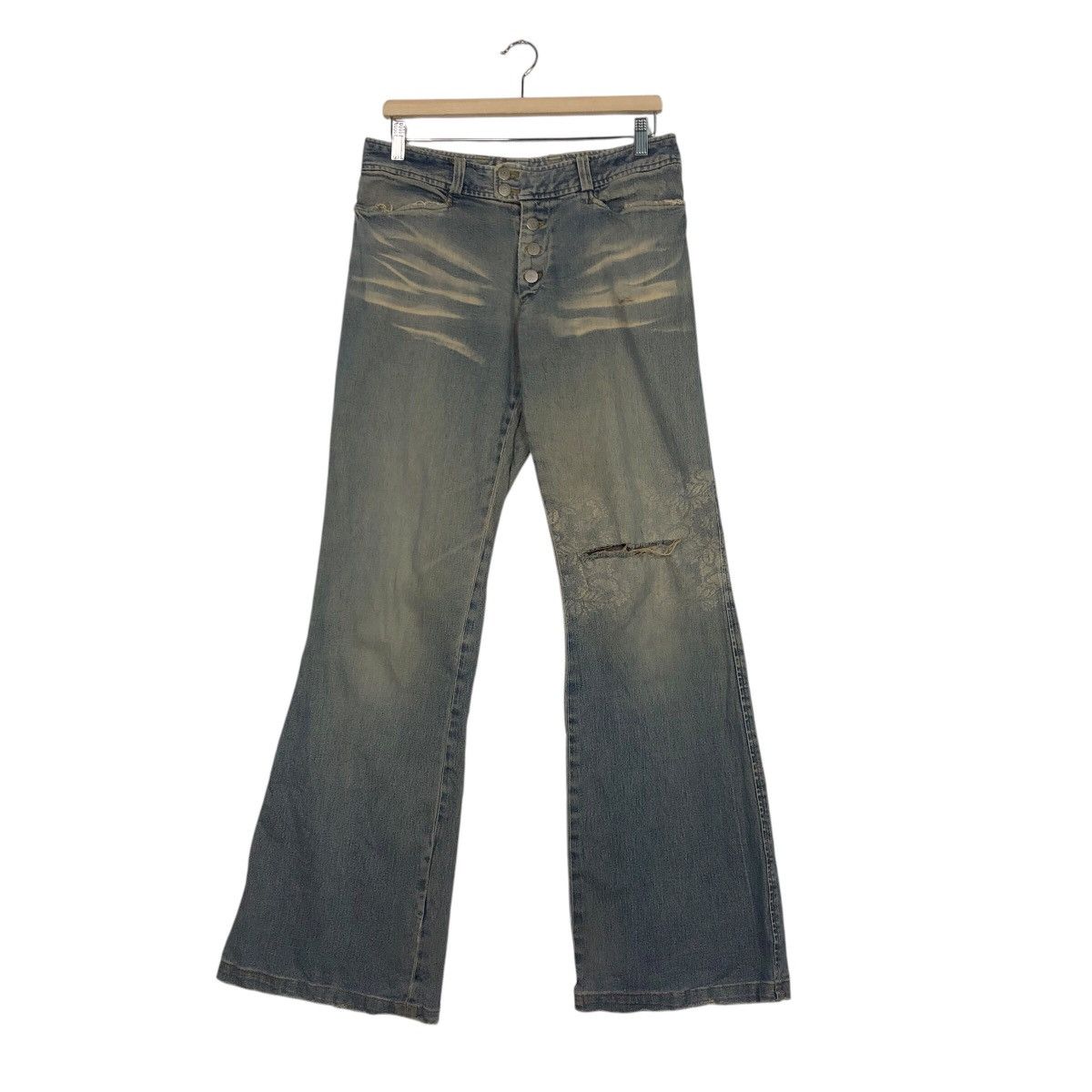 Hysteric Glamour Vintage Denim Jeans Bow Cut Design Flare Jeans Tornado Mart Size US 30 / EU 46 - 2 Thumbnail