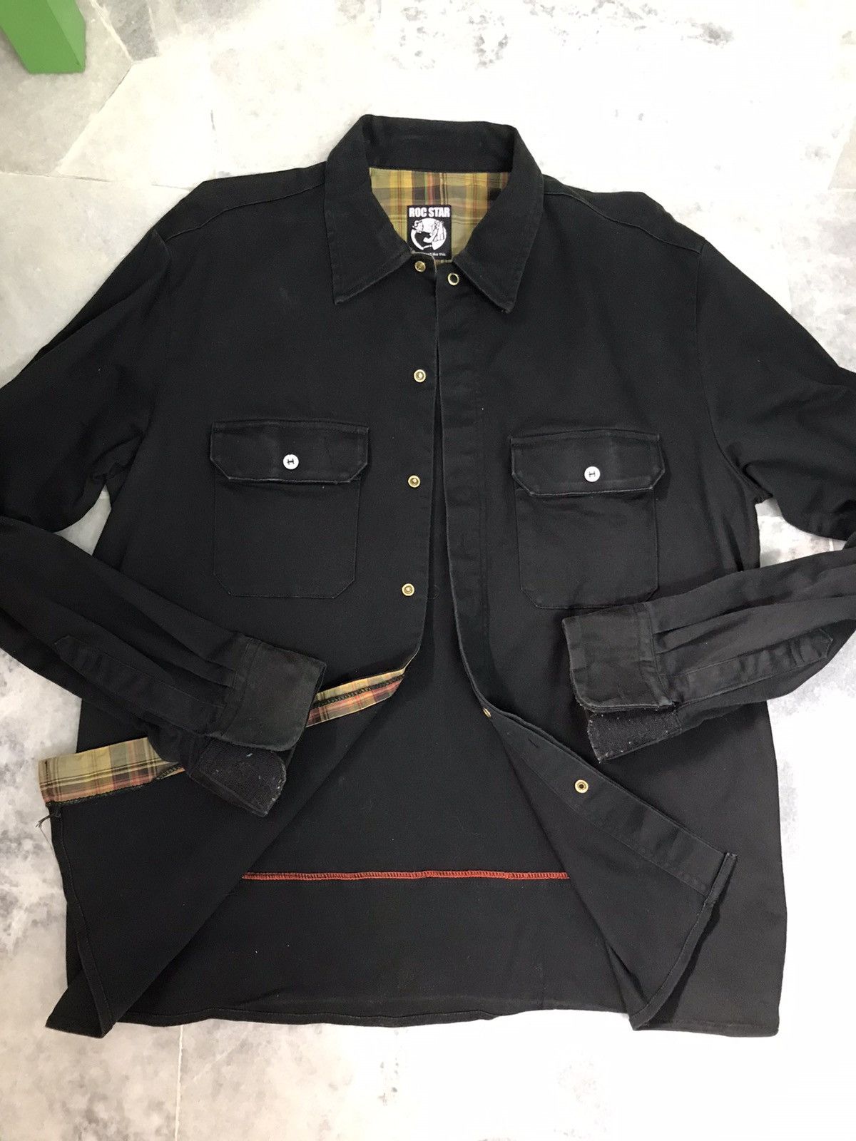 Hiroshi Fujiwara × Japanese Brand × MasterPiece Vintage Rocstar Mad Hectic Flannel Shirt Size US XL / EU 56 / 4 - 9 Thumbnail