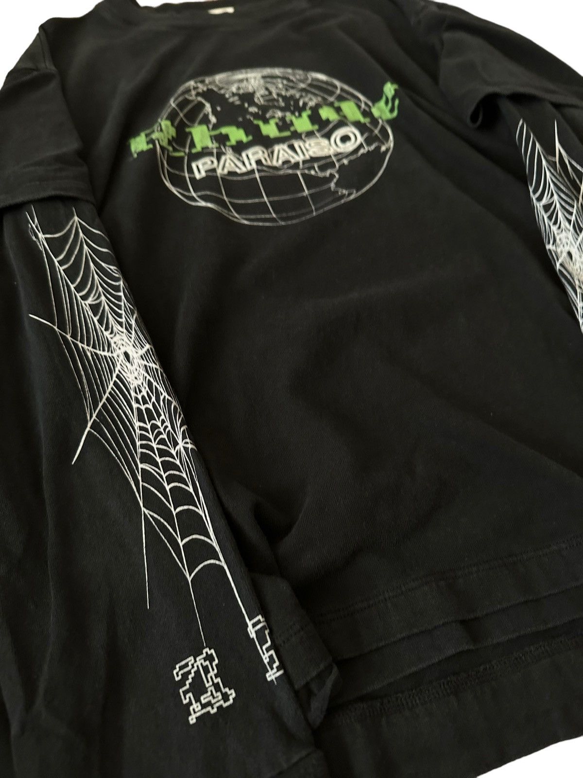 Rhude RARE Paraiso Globe Layer Long Sleeve Spiderweb Size US XS / EU 42 / 0 - 3 Thumbnail