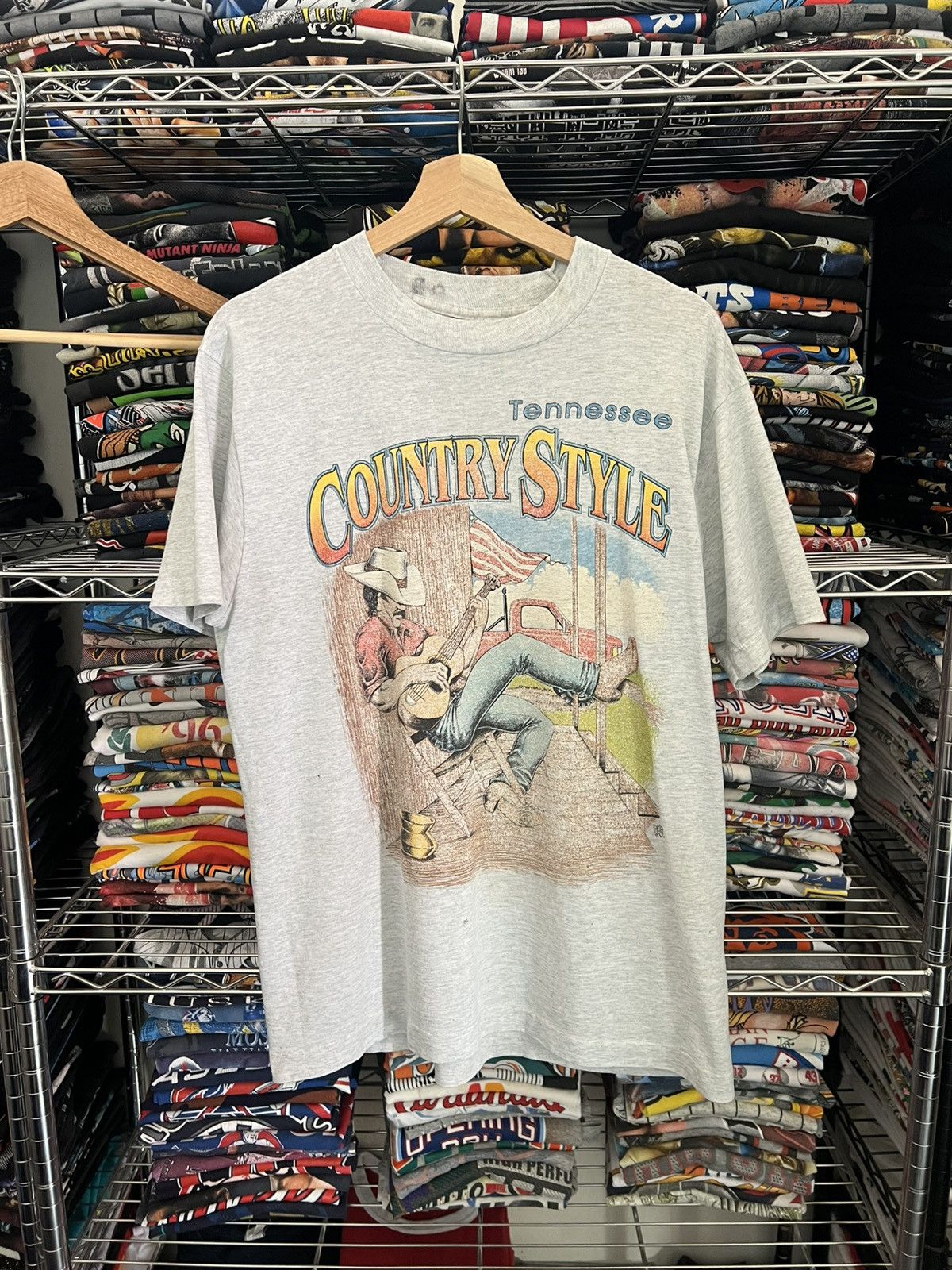 Vintage 90s Country Style Tennessee Souvenir Cowboy Levi’s Tee Size US L / EU 52-54 / 3 - 1 Thumbnail
