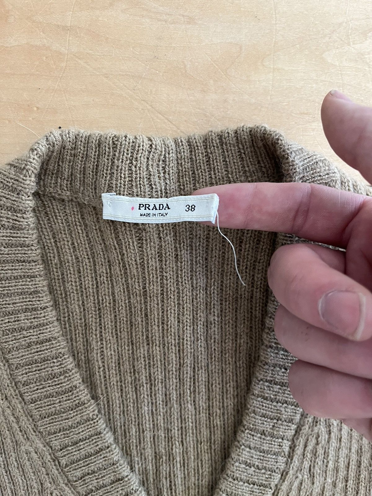Prada Prada FW05 Alpaca Cardigan with Crochet Pockets Size XS / US 0-2 / IT 36-38 - 4 Thumbnail