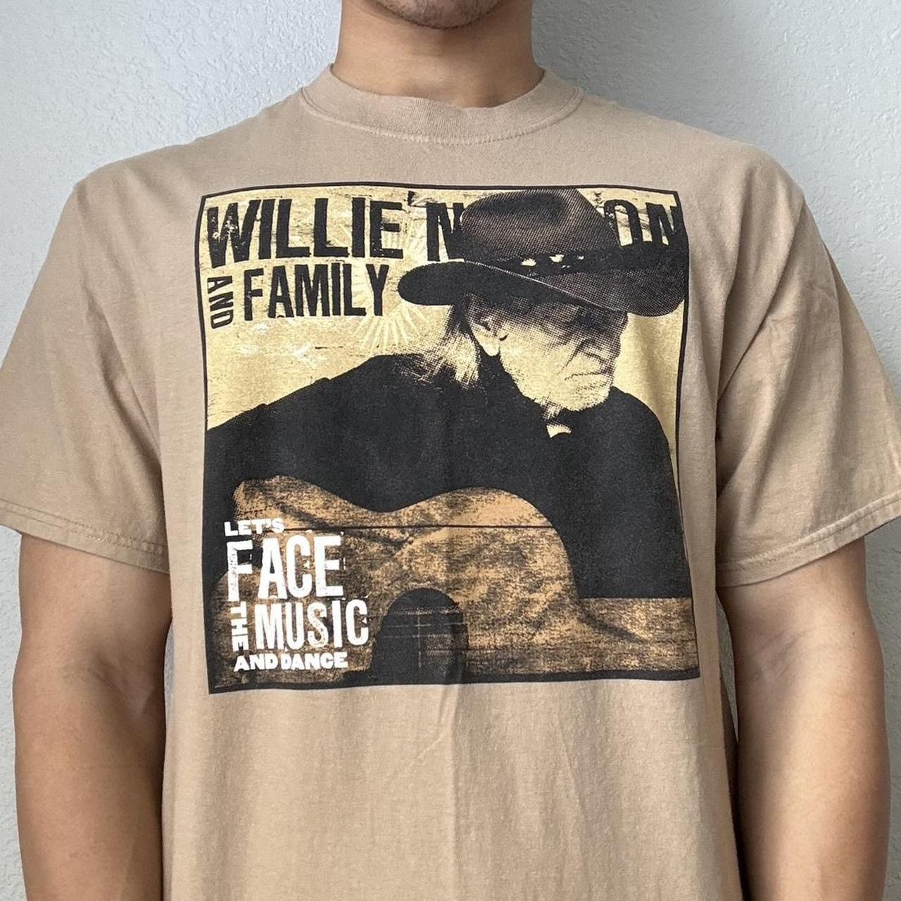 Band Tees × Vintage Vintage Willie Nelson 1990s Band Graphics Cream Tee Shirt Size US L / EU 52-54 / 3 - 2 Thumbnail