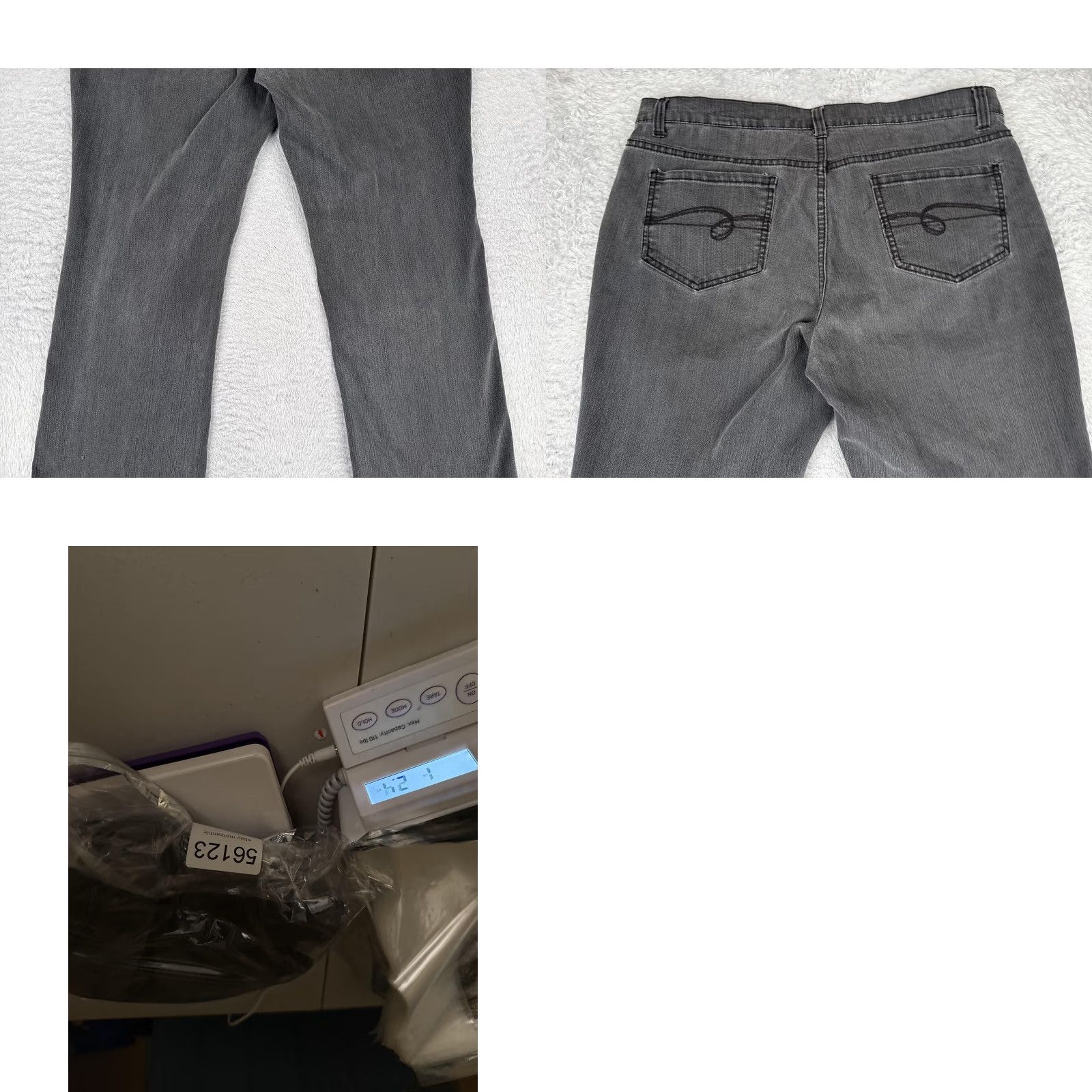 Faded Glory Faded Glory Jeans Womens 14 High Rise Straight Stretch Charcoal Wash 34x31 Size 36" / US 14 / IT 50 - 10 Thumbnail