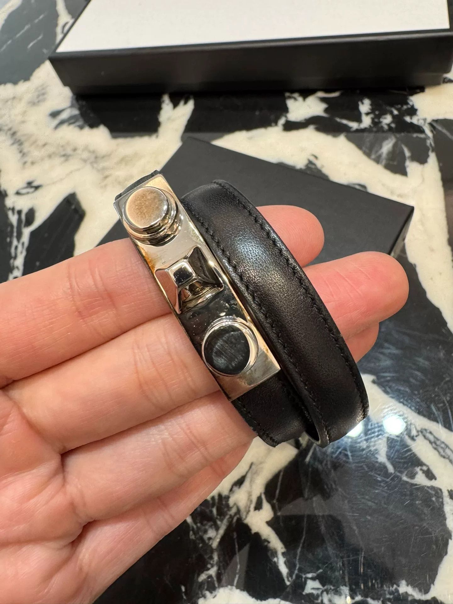 Saint Laurent Paris Saint Laurent Leather Bracelet Size ONE SIZE - 1 Thumbnail