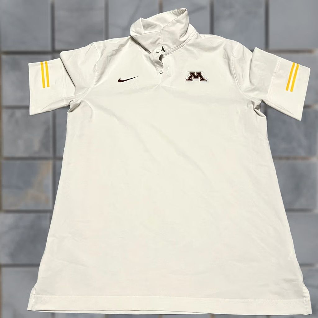 Nike Nike Dri-Fit Polo Shirt Minnesota Golden Gophers Mens Medium Performance White Size US M / EU 48-50 / 2 - 1 Thumbnail