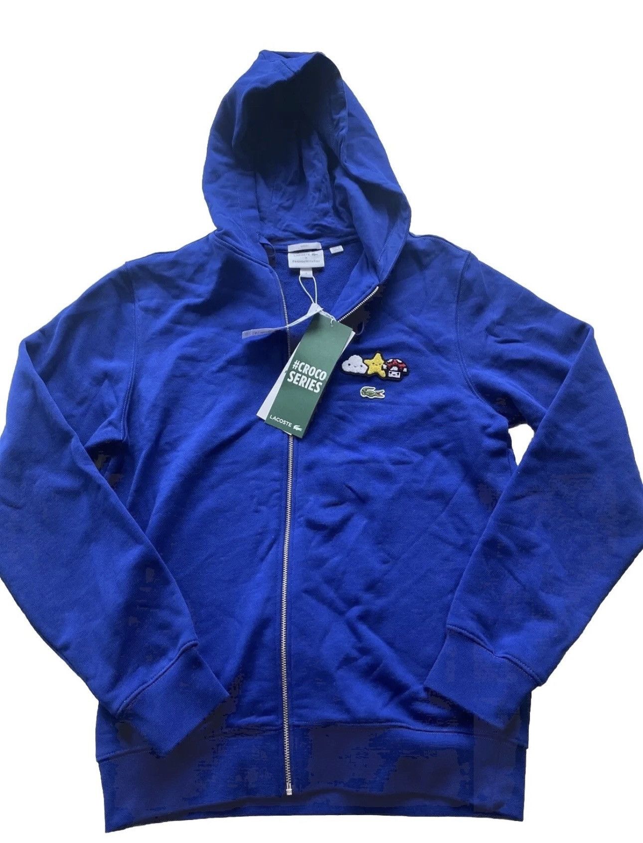 Lacoste Lacoste x Friends with You Croco Limited Ed Zip Blue Hoodie Size US S / EU 44-46 / 1 - 1 Thumbnail