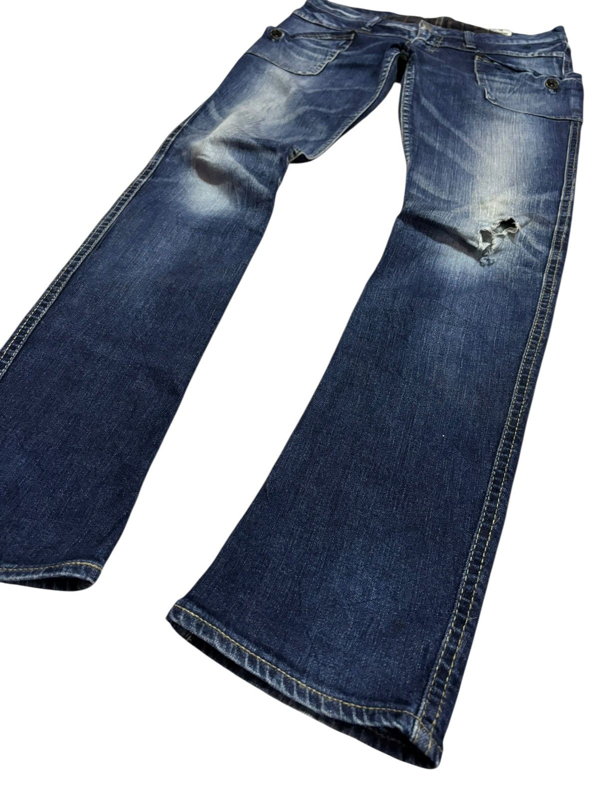Japanese Brand Vtg Antgauge SP Distressed Skinny Jeans Size US 30 / EU 46 - 3 Thumbnail