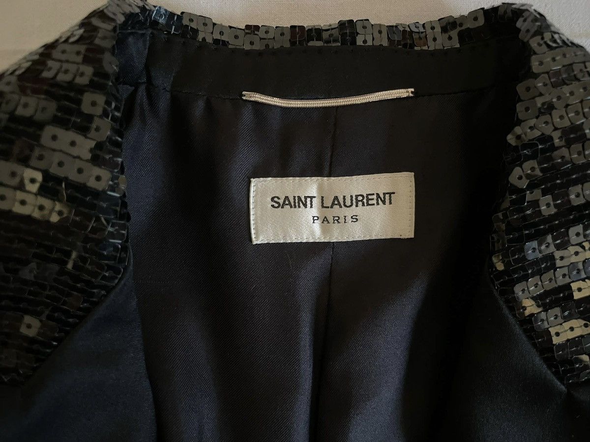Hedi Slimane × Saint Laurent Paris SS13 - GRAIL - 10.000$ Daft Punk Sequined Le Smoking Blazer Size 44R - 14 Thumbnail