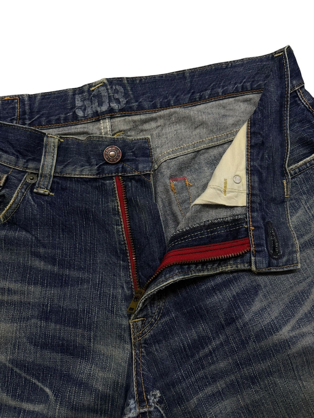 Edwin Vintage Edwin 503 Blue Trip Japan | Relaxed Straight | W37 Size US 37 - 9 Thumbnail