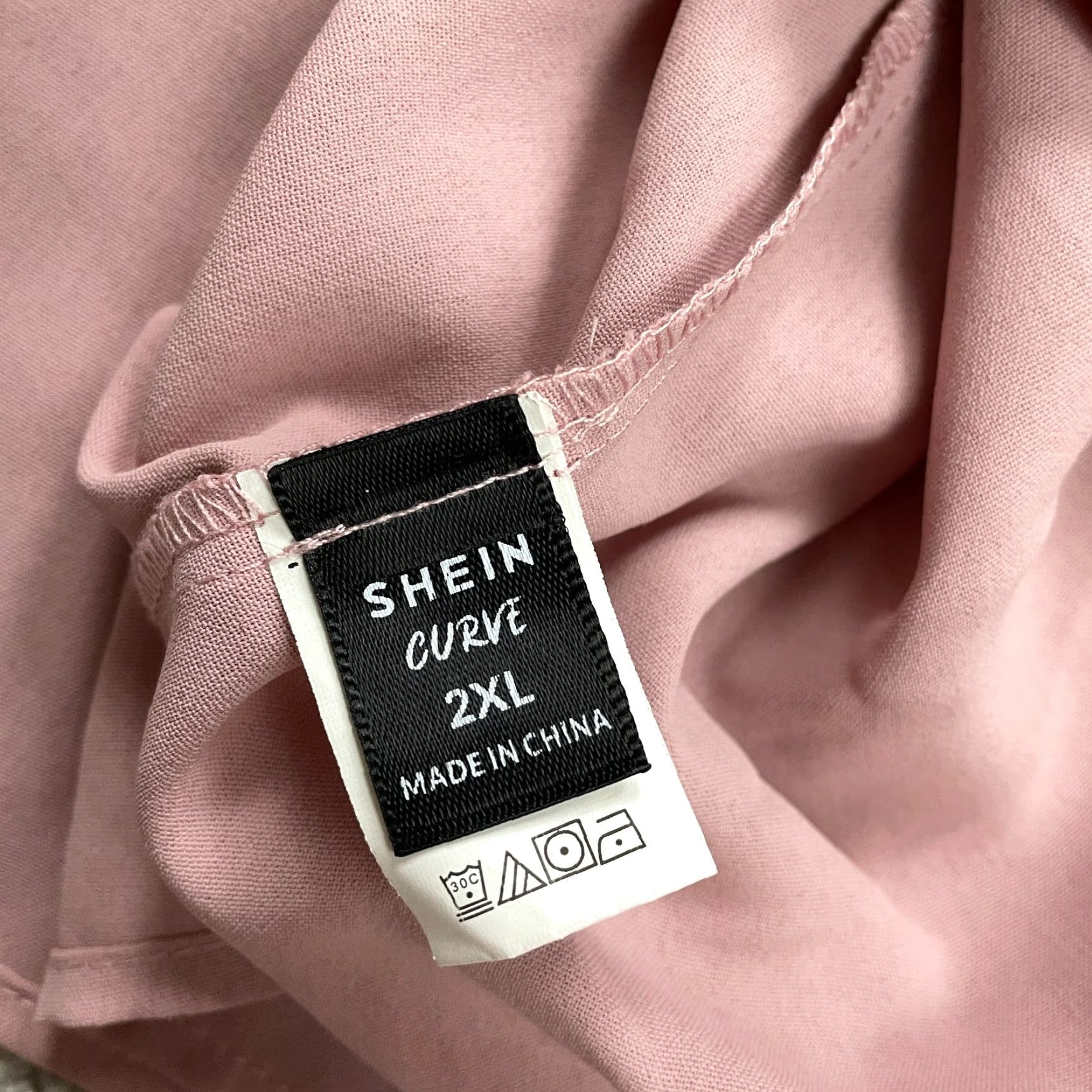 Shein SheIn Blouse Shirt Womens 2XL Pink Chiffon Cold Shoulder Short Sleeve - Lightweight, Casual, Breathable, Regular Fit Size XXL / US 16-18 / IT 52-54 - 5 Thumbnail