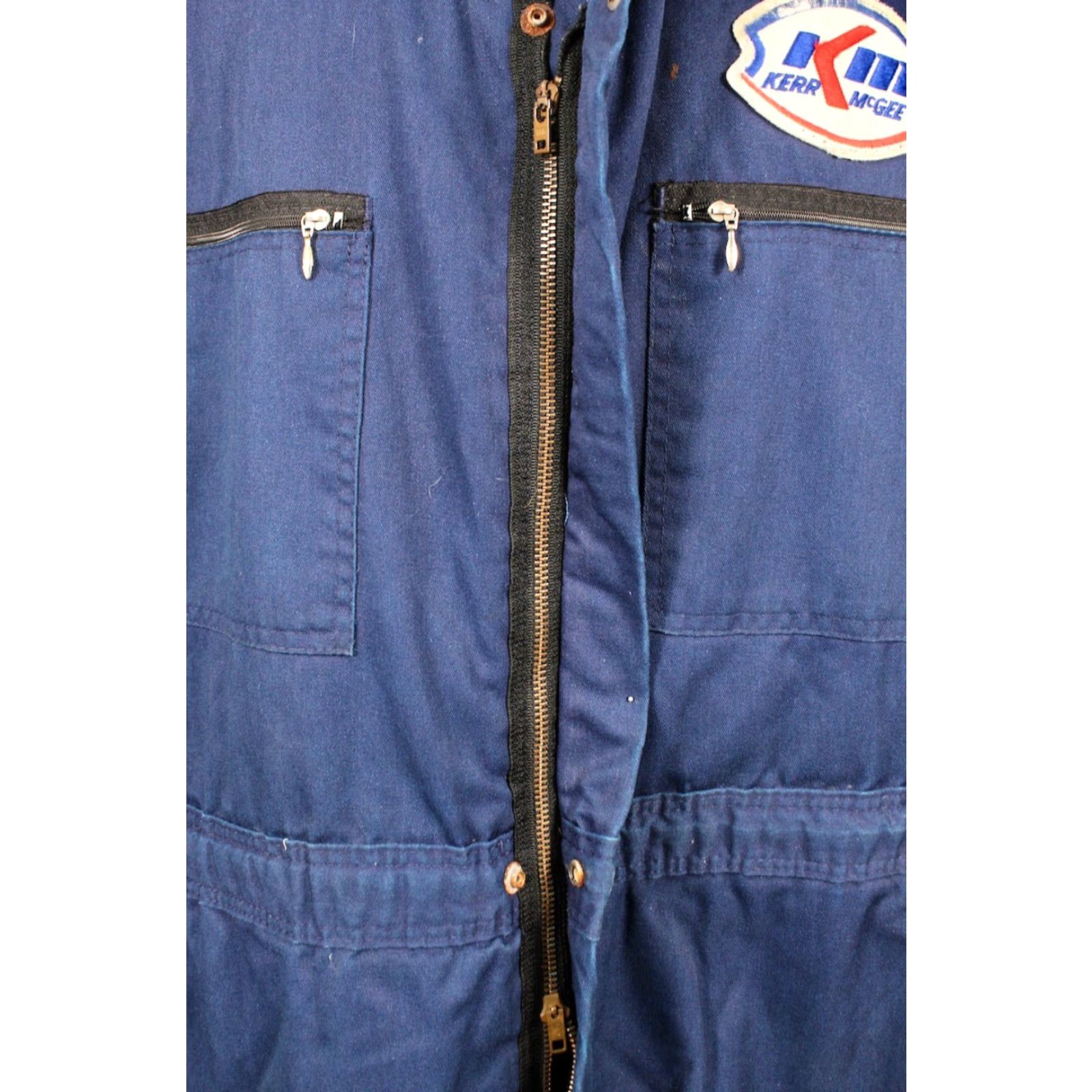 Vintage Men's VTG 70s Blue Kerr Mcgee Work Jumpsuit Sz L 1970s Petroliana Coveralls Size US 40 / EU 56 - 6 Thumbnail