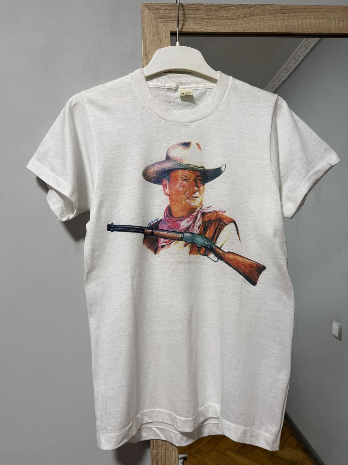 Japanese Brand Rare vintage shirt Cowboy western John wayne tee 1980 medium Size US M / EU 48-50 / 2 - 1 Thumbnail