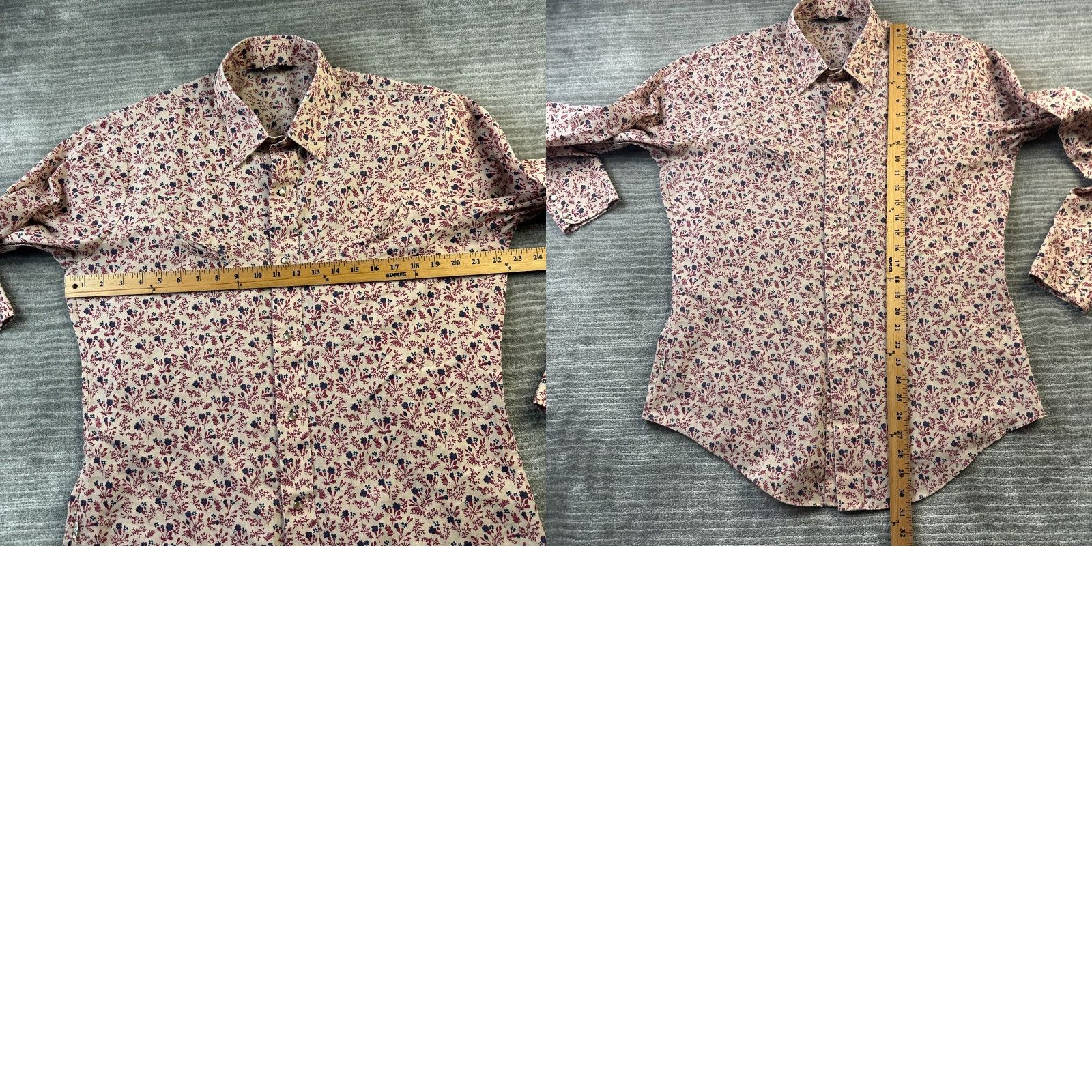Levi's VINTAGE Levi's Western Shirt Mens XL Red Cowboy Snap On Pocket Geometric Pattern Regular Fit Button-Up Casual Size US XL / EU 56 / 4 - 8 Thumbnail