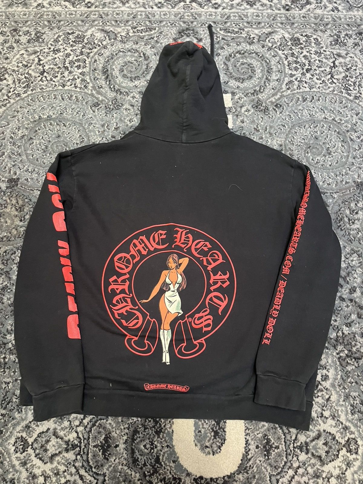 Chrome Hearts × Deadly Doll CHROME HEARTS RED DEADLY DOLL HOODIE Size US XL / EU 56 / 4 - 2 Thumbnail