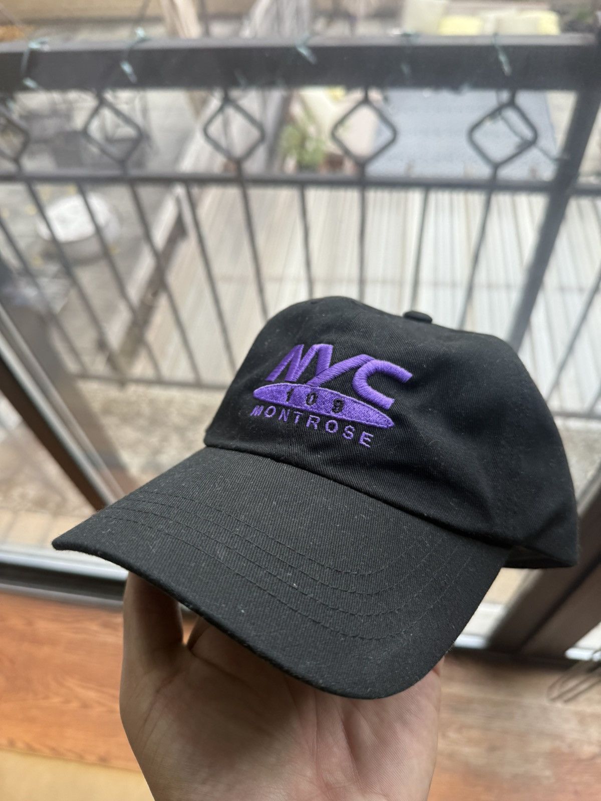 LQQK Studio Young Coffee 108 Montrose BLACK COTTON TWILL LOGO CAP Size ONE SIZE - 7 Thumbnail