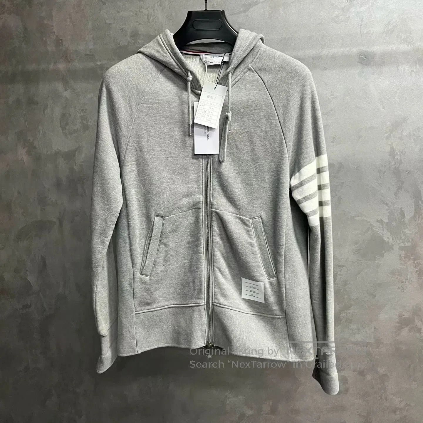 Thom Browne thom browne gray striped zip-up hoodie. Size US M / EU 48-50 / 2 - 1 Thumbnail