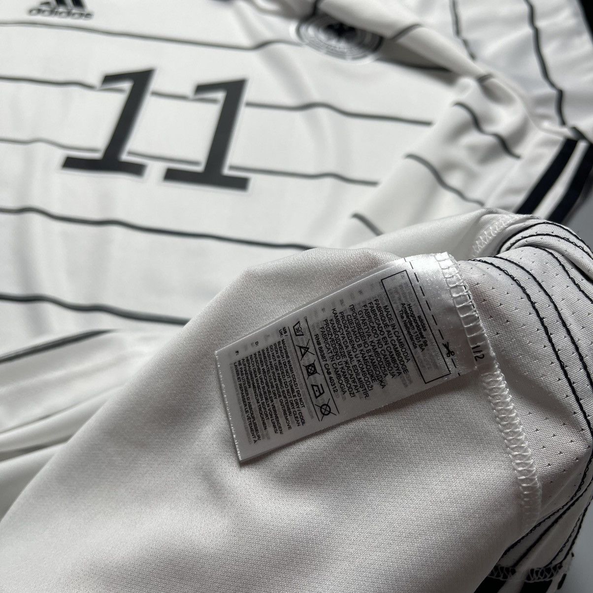Adidas GERMANY ADIDAS 2020 EURO FOOTBALL HOME JERSEY #11 WERNER Size US XXL / EU 58 / 5 - 10 Thumbnail