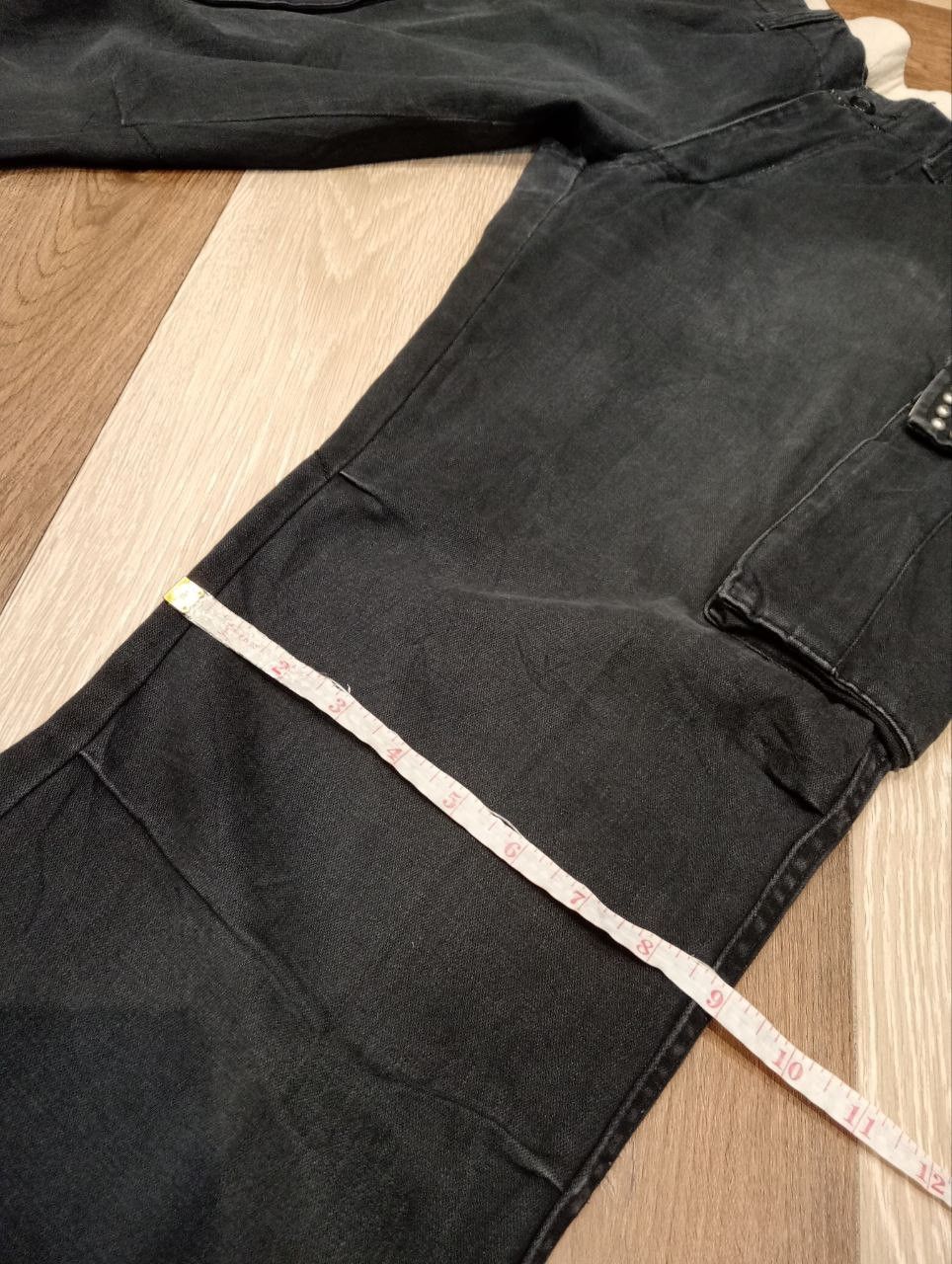 Japanese Brand POWER TO THE PEOPLE JAPAN FADED BLACK STUDDED CARGO PANTS Size US 36 / EU 52 - 17 Thumbnail